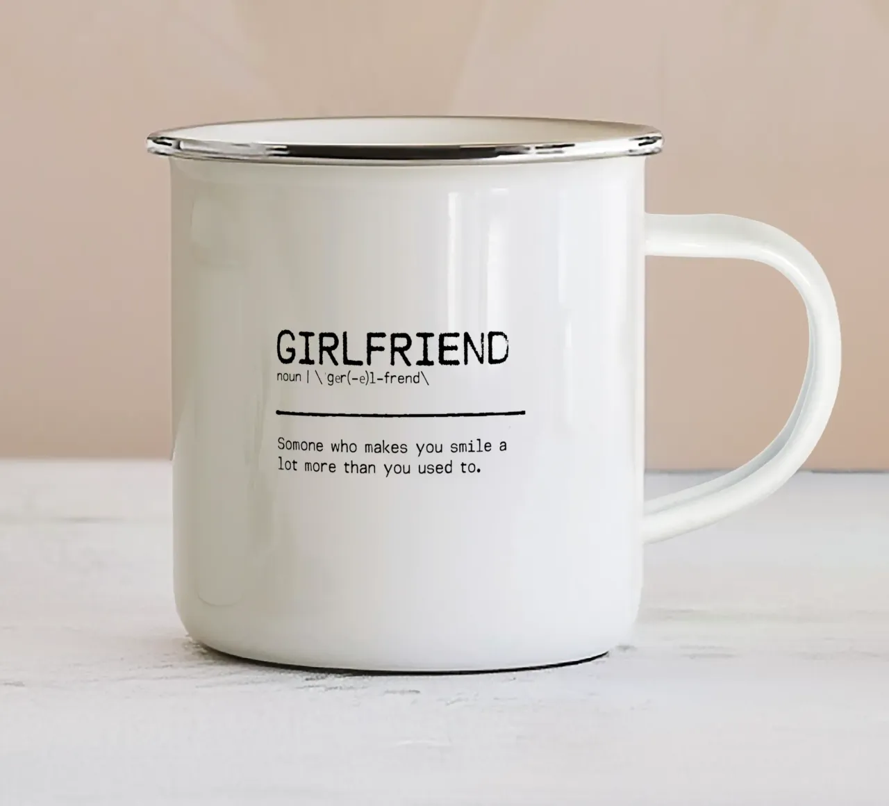 Definizione Citazione - Fidanzata tazza in smalto da Orara Studio