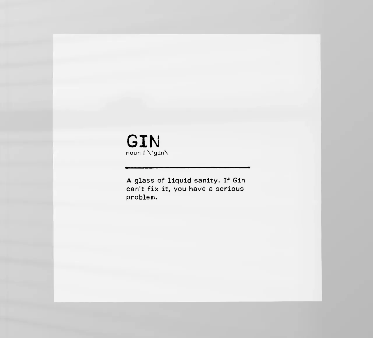 Definizione Citazione - Gin II pellicola backlit da Orara Studio