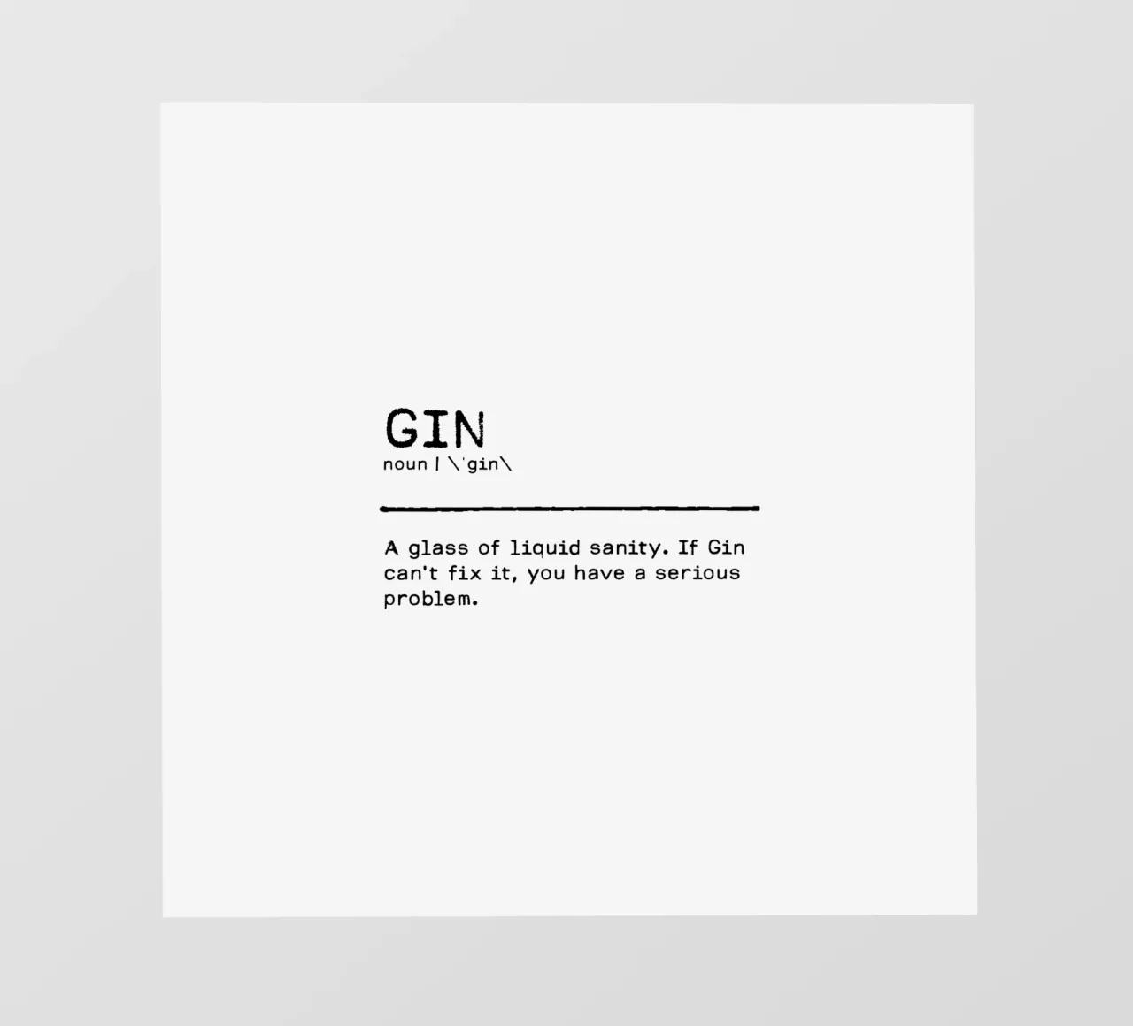 Definizione Citazione - Gin II telo in pvc da Orara Studio
