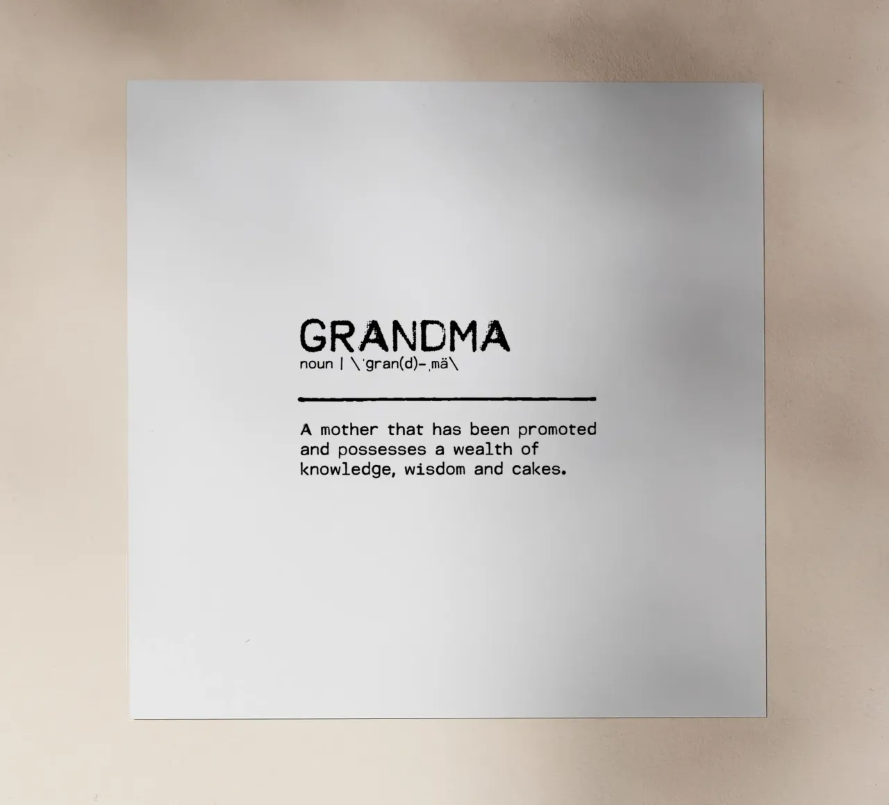 Definizione Citazione - Nonna I pellicola backlit da Orara Studio