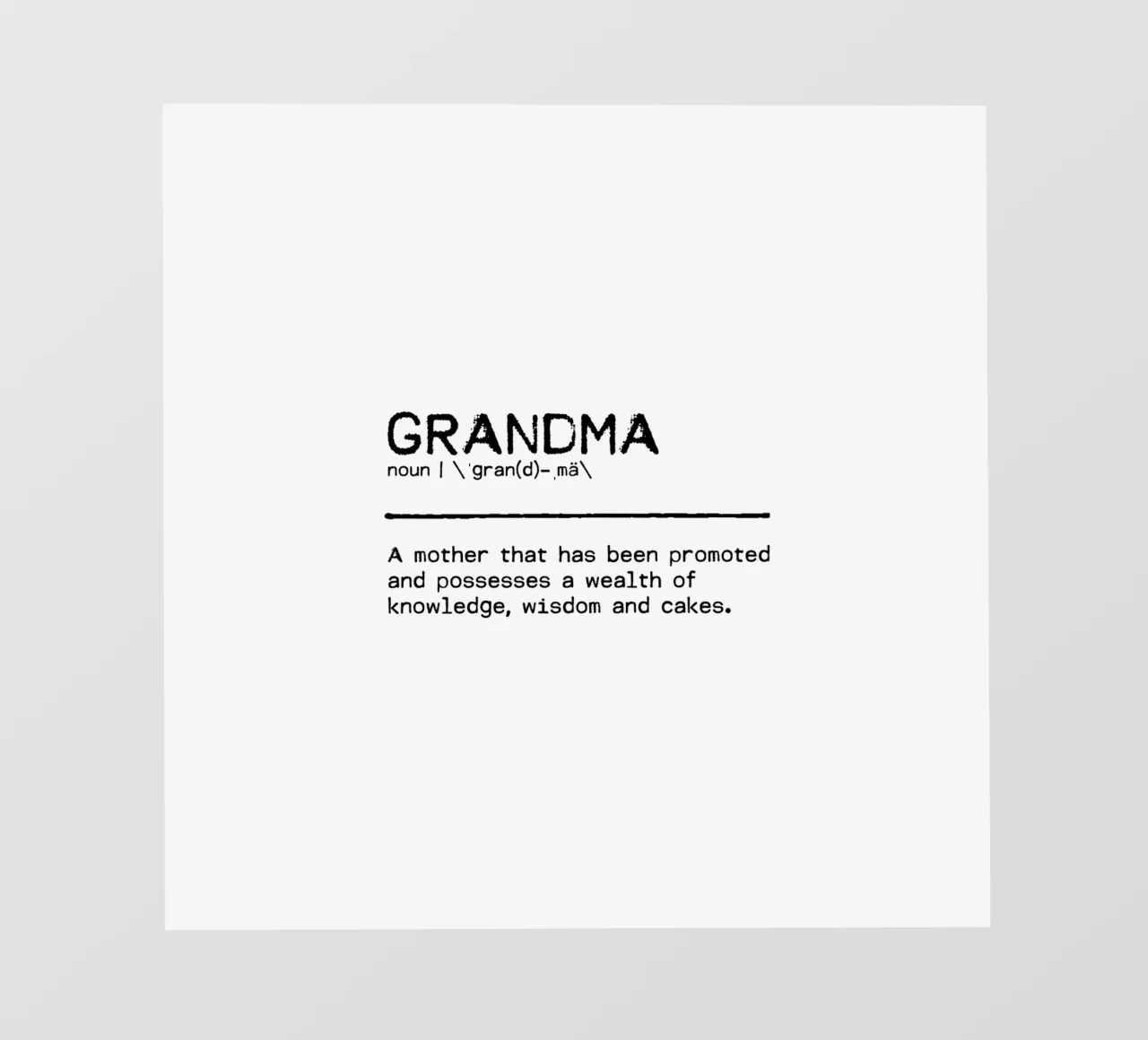 Definizione Citazione - Nonna I pellicola backlit da Orara Studio