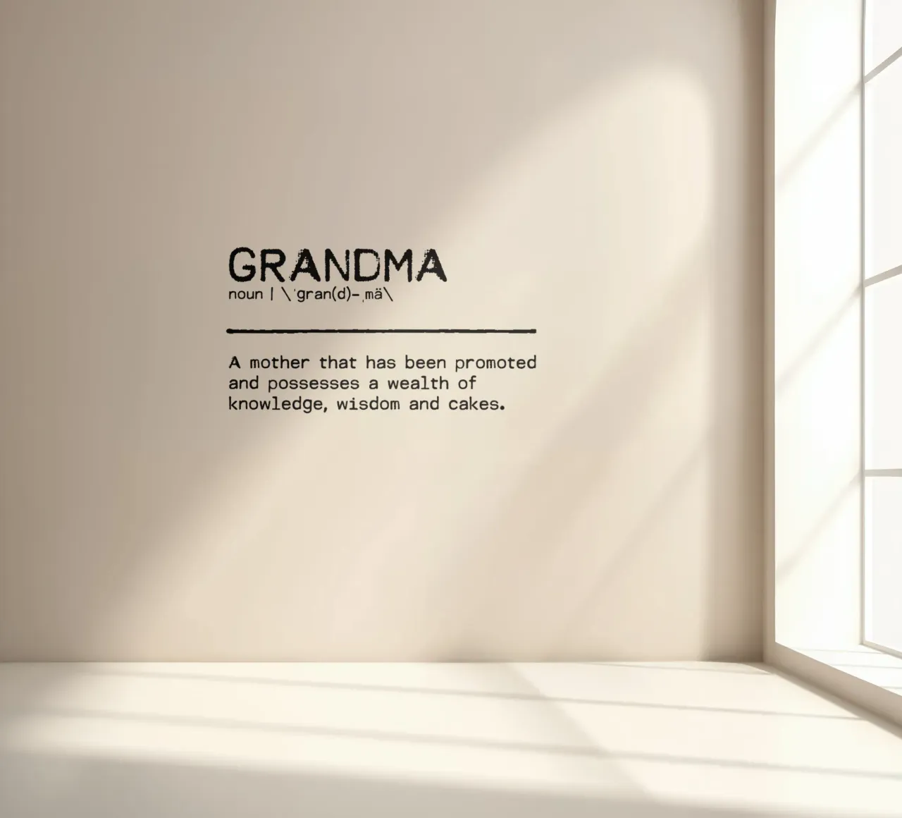 Definizione Citazione - Nonna I carta da parati fotografica da Orara Studio