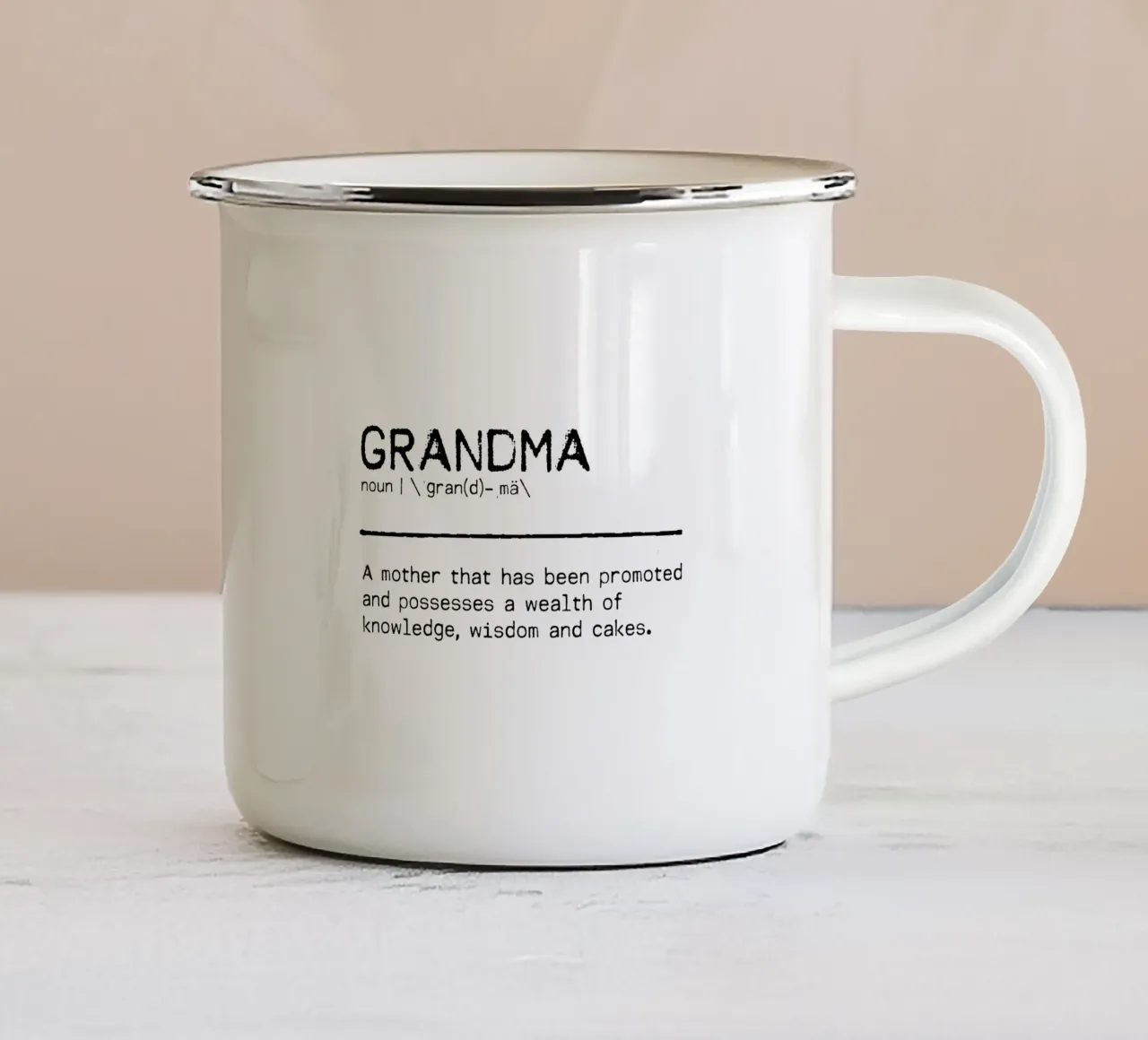 Definizione Citazione - Nonna I tazza in smalto da Orara Studio