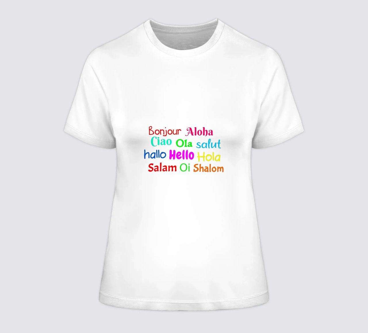 Hello in different languages t-shirt da donna da happieeagle