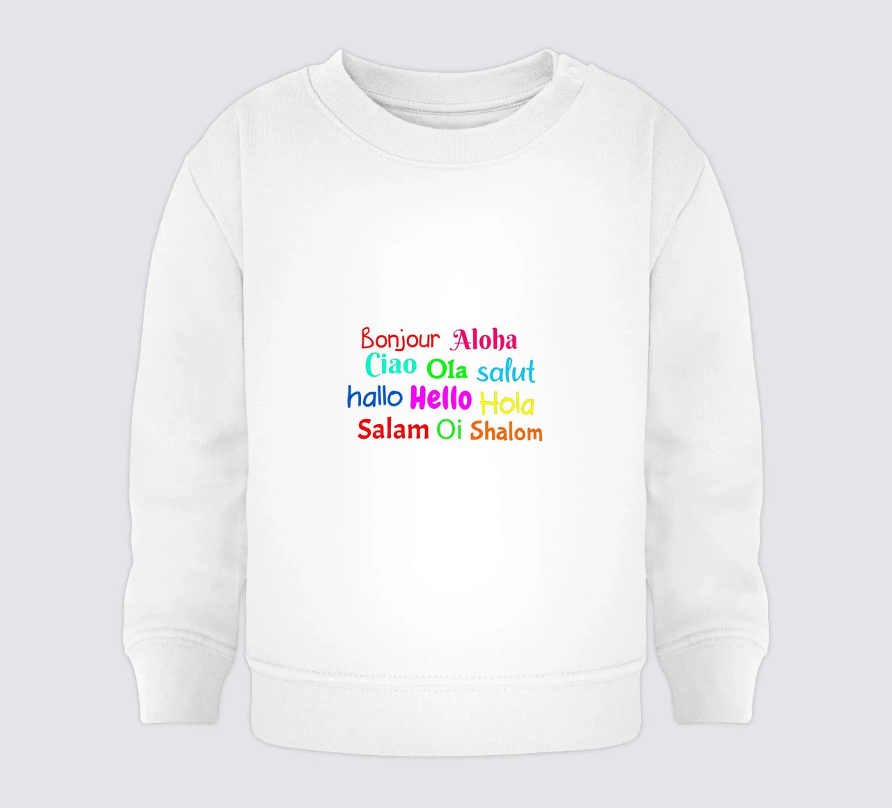 Hello in different languages felpa neonato da happieeagle