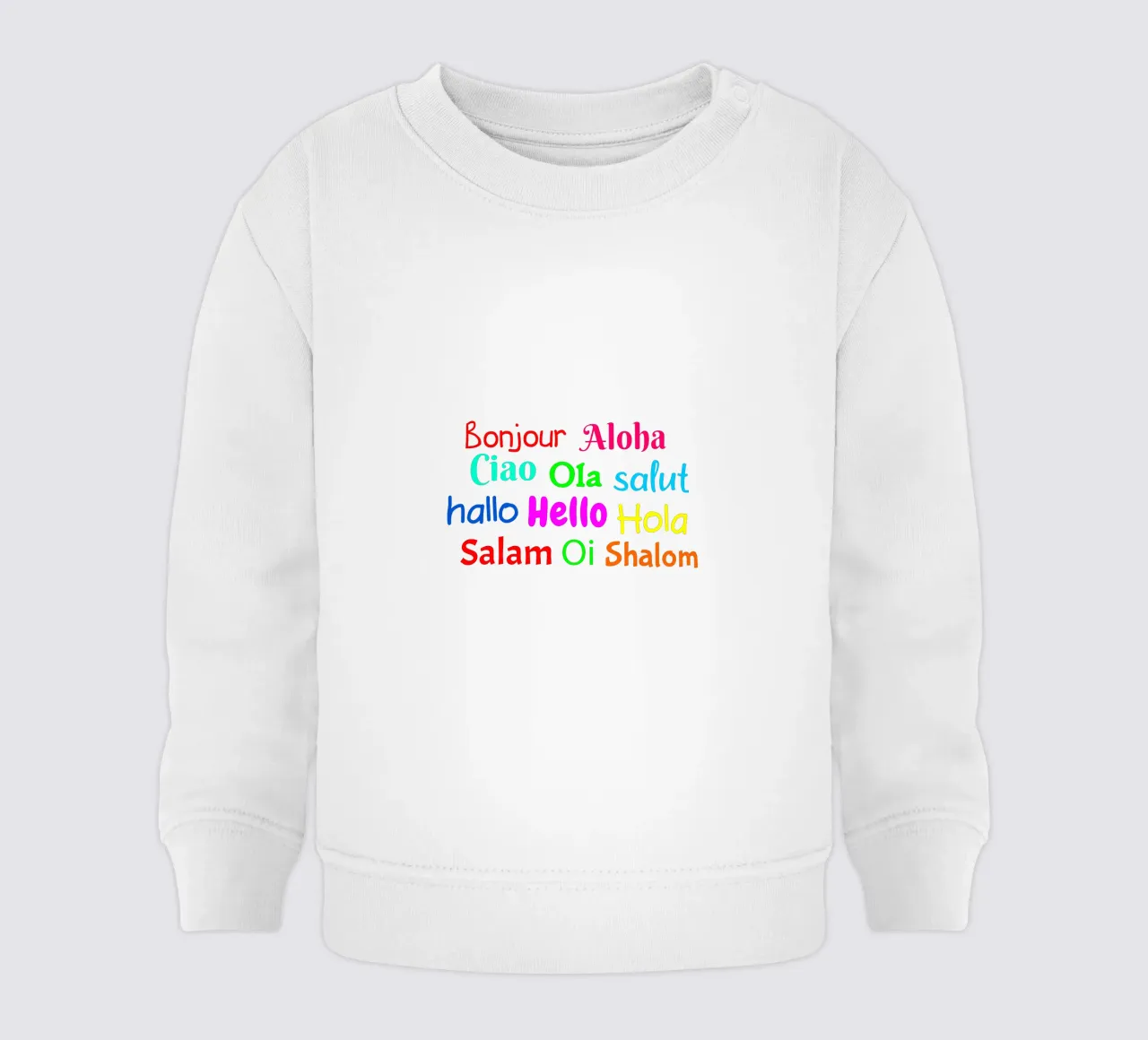 Hello in different languages felpa neonato da happieeagle
