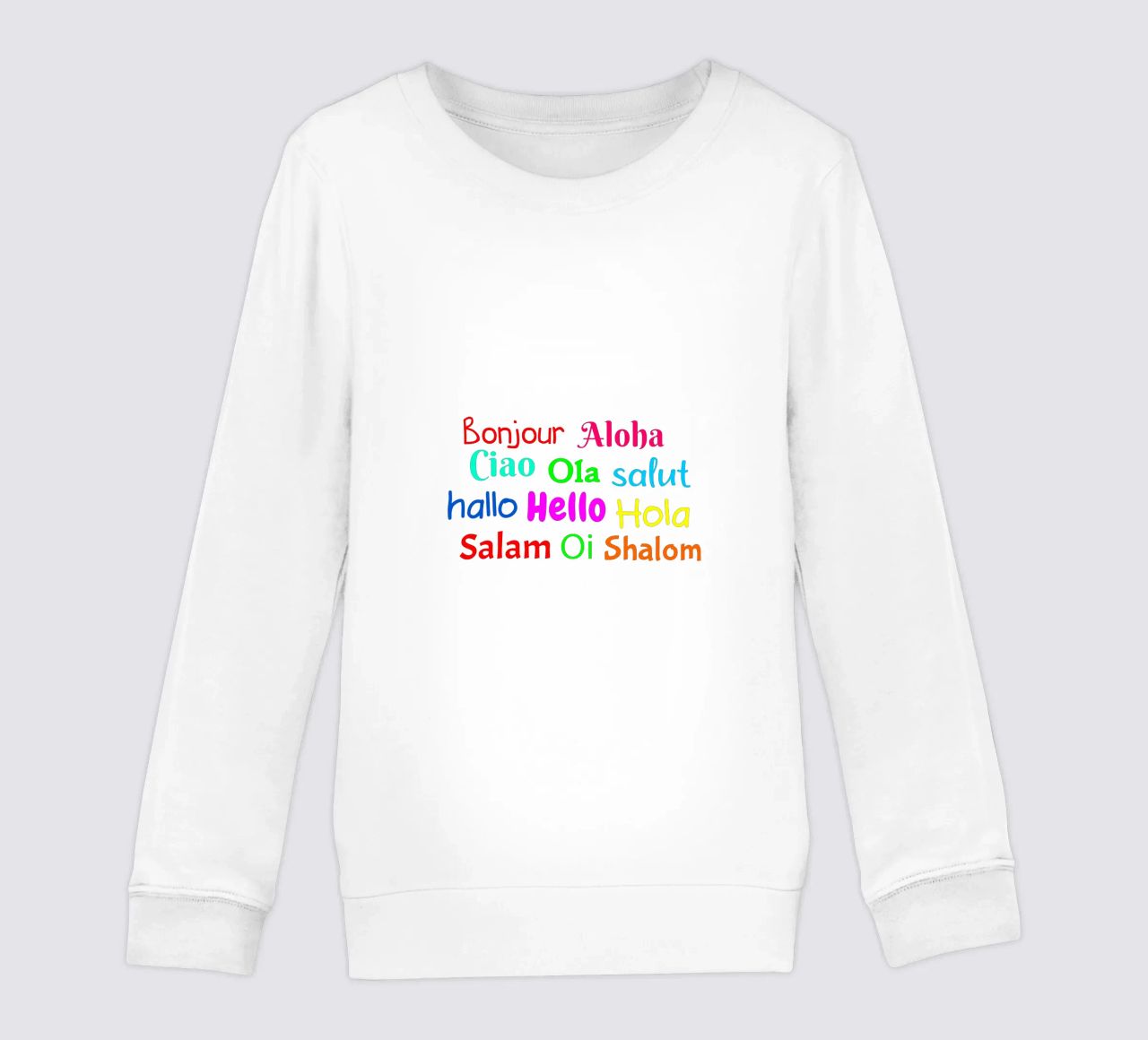 Hello in different languages felpa bambino da happieeagle