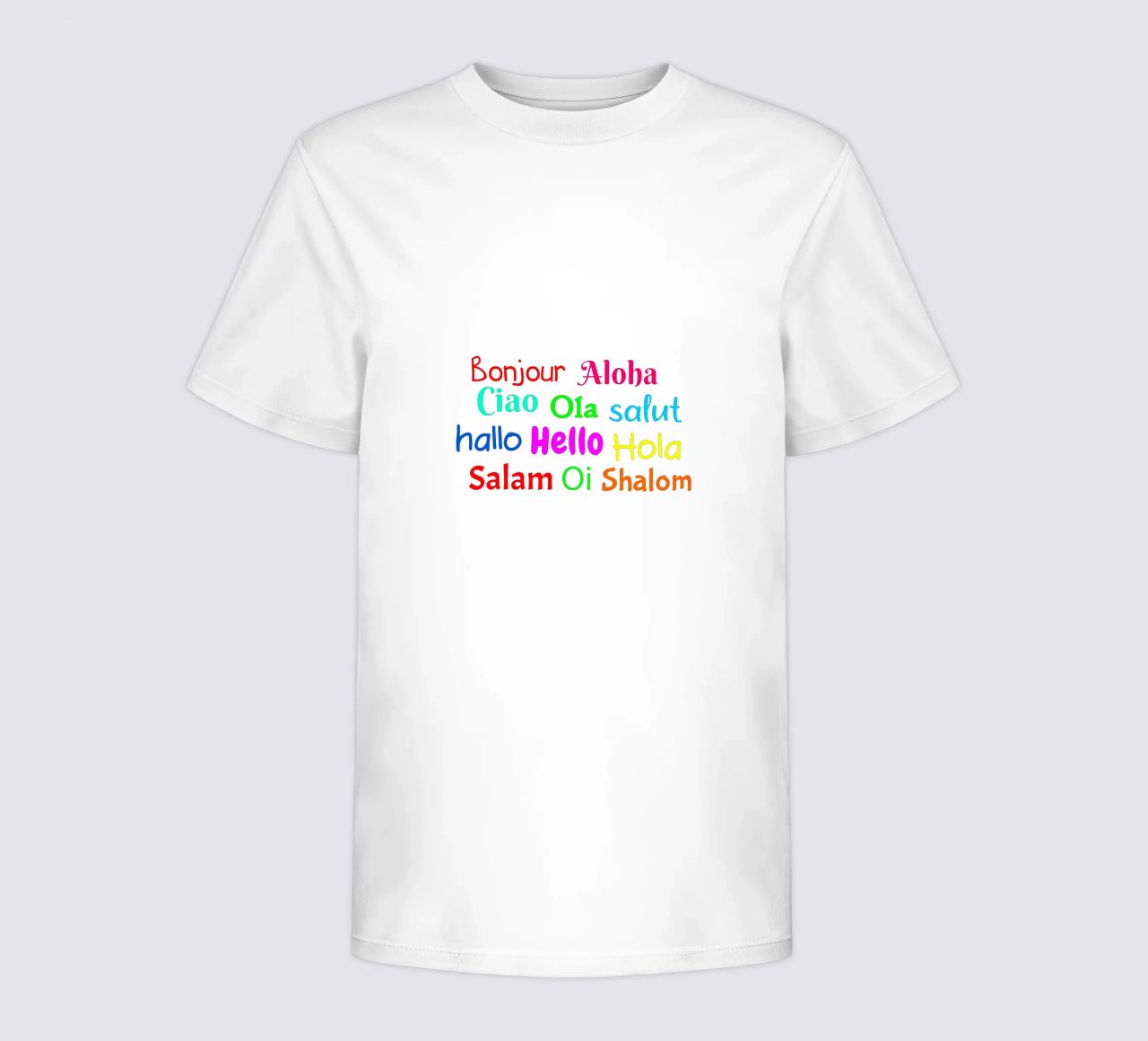 Hello in different languages t-shirt bambini da happieeagle