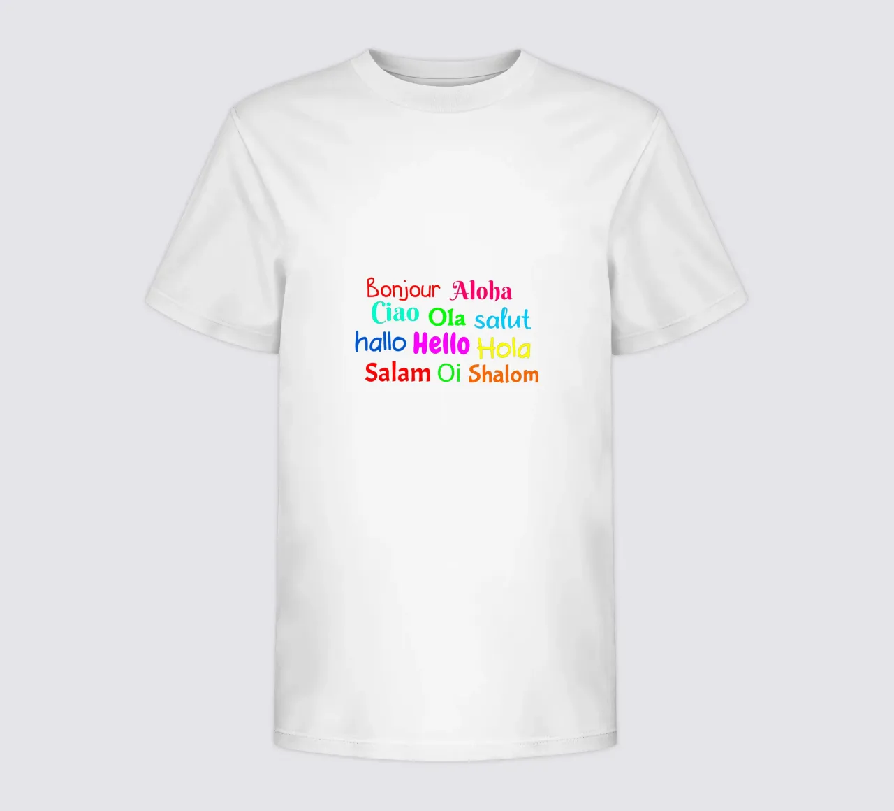 Hello in different languages t-shirt bambini da happieeagle