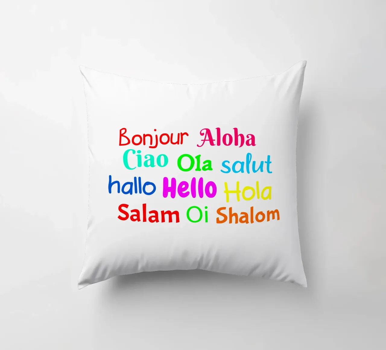Hello in different languages coussin de happieeagle