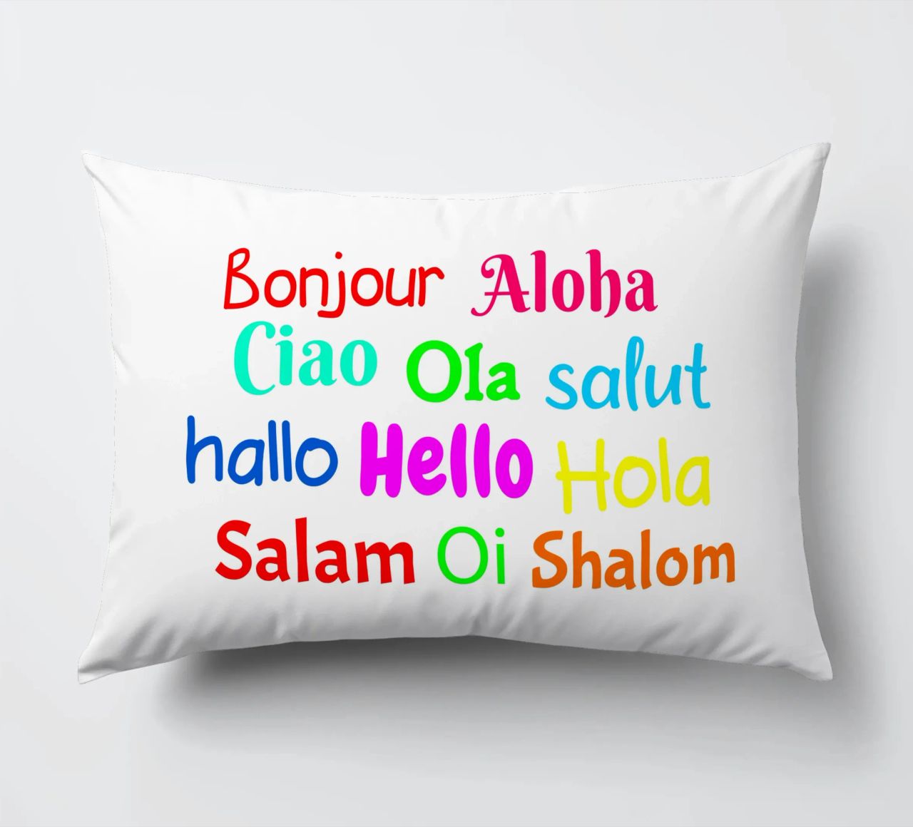 Hello in different languages cuscino da happieeagle