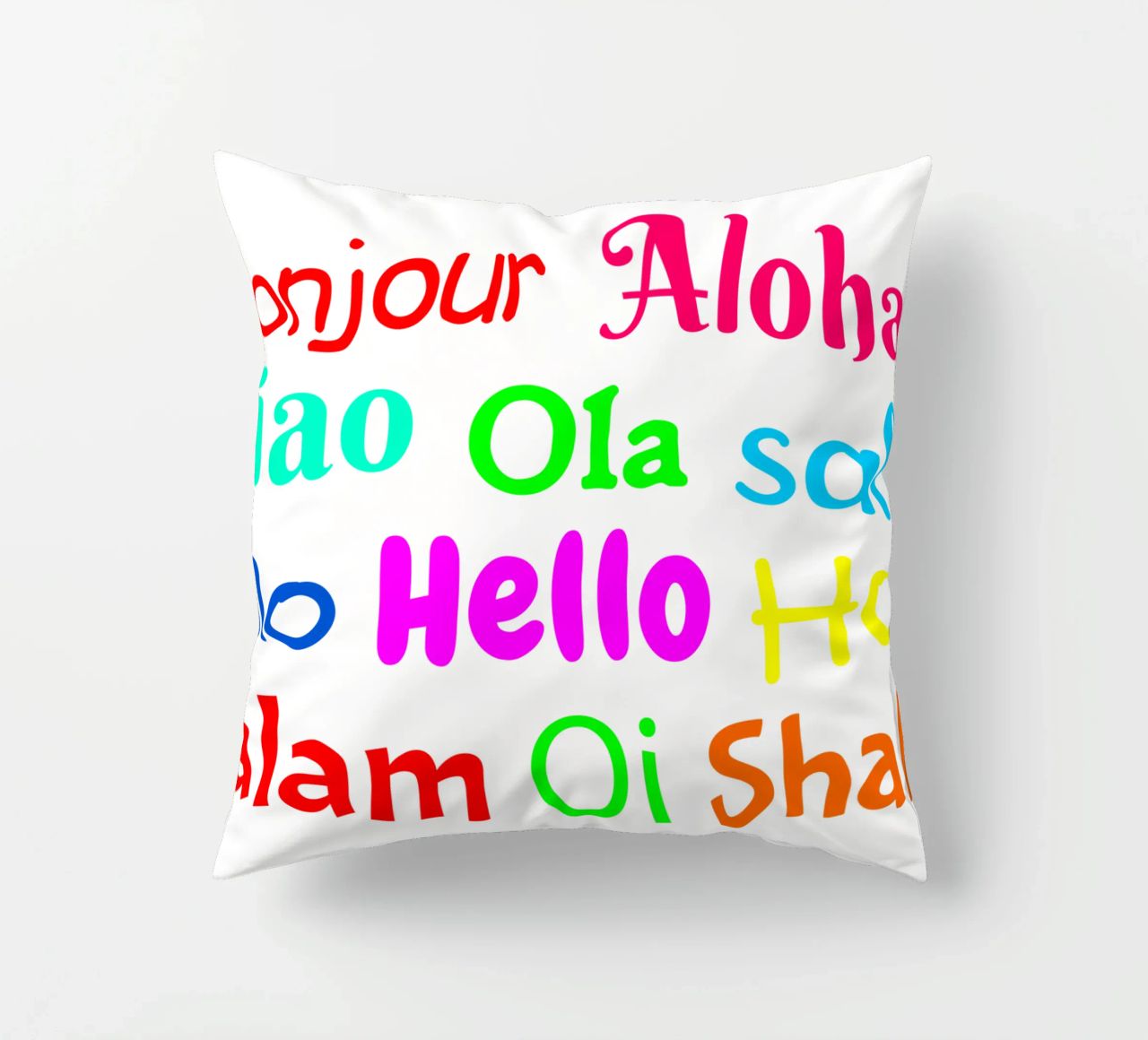 Hello in different languages cuscino da happieeagle