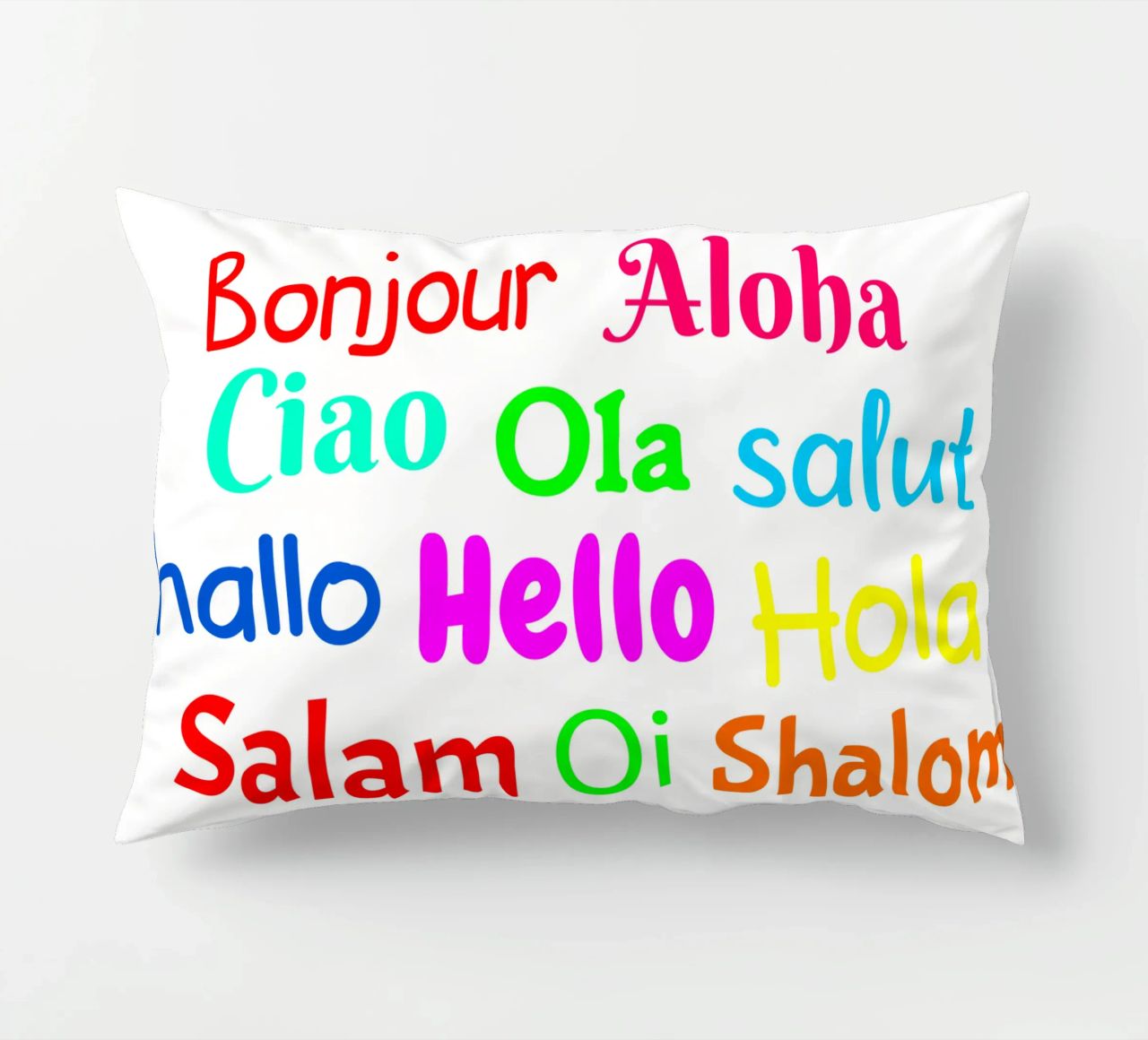 Hello in different languages cuscino da happieeagle