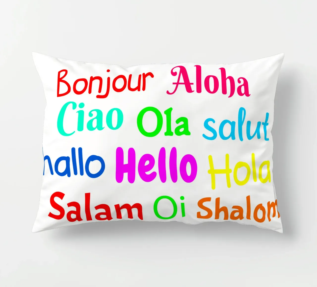 Hello in different languages coussin de happieeagle