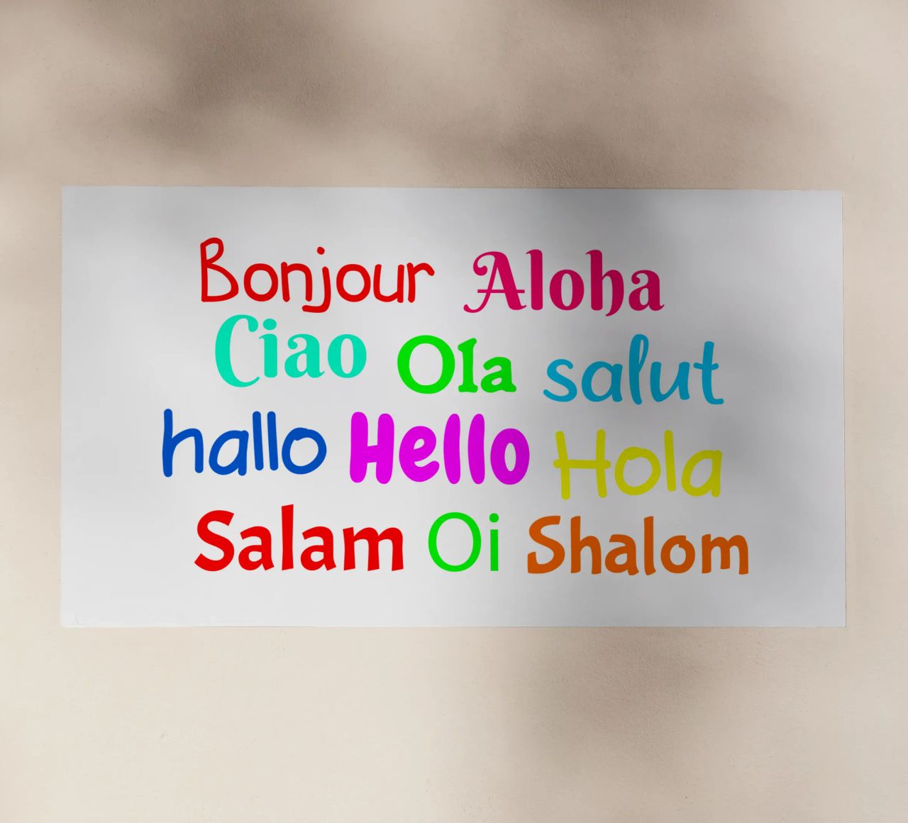 Hello in different languages pellicola backlit da happieeagle