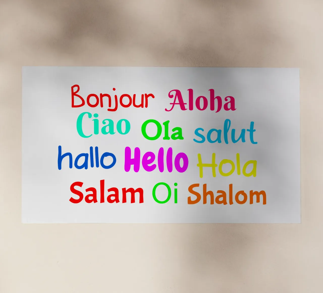Hello in different languages pellicola backlit da happieeagle
