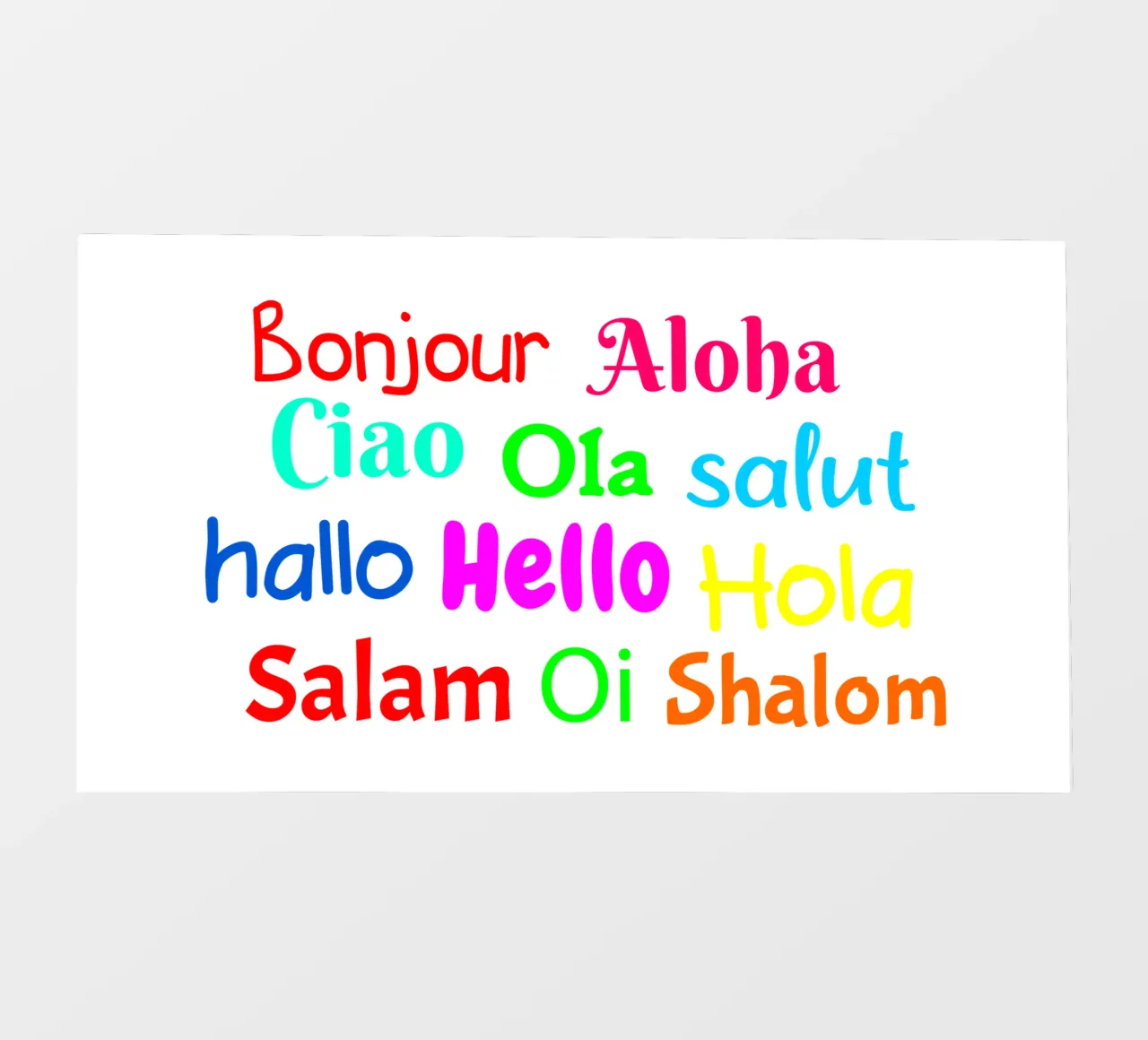 Hello in different languages film rétro-éclairé de happieeagle
