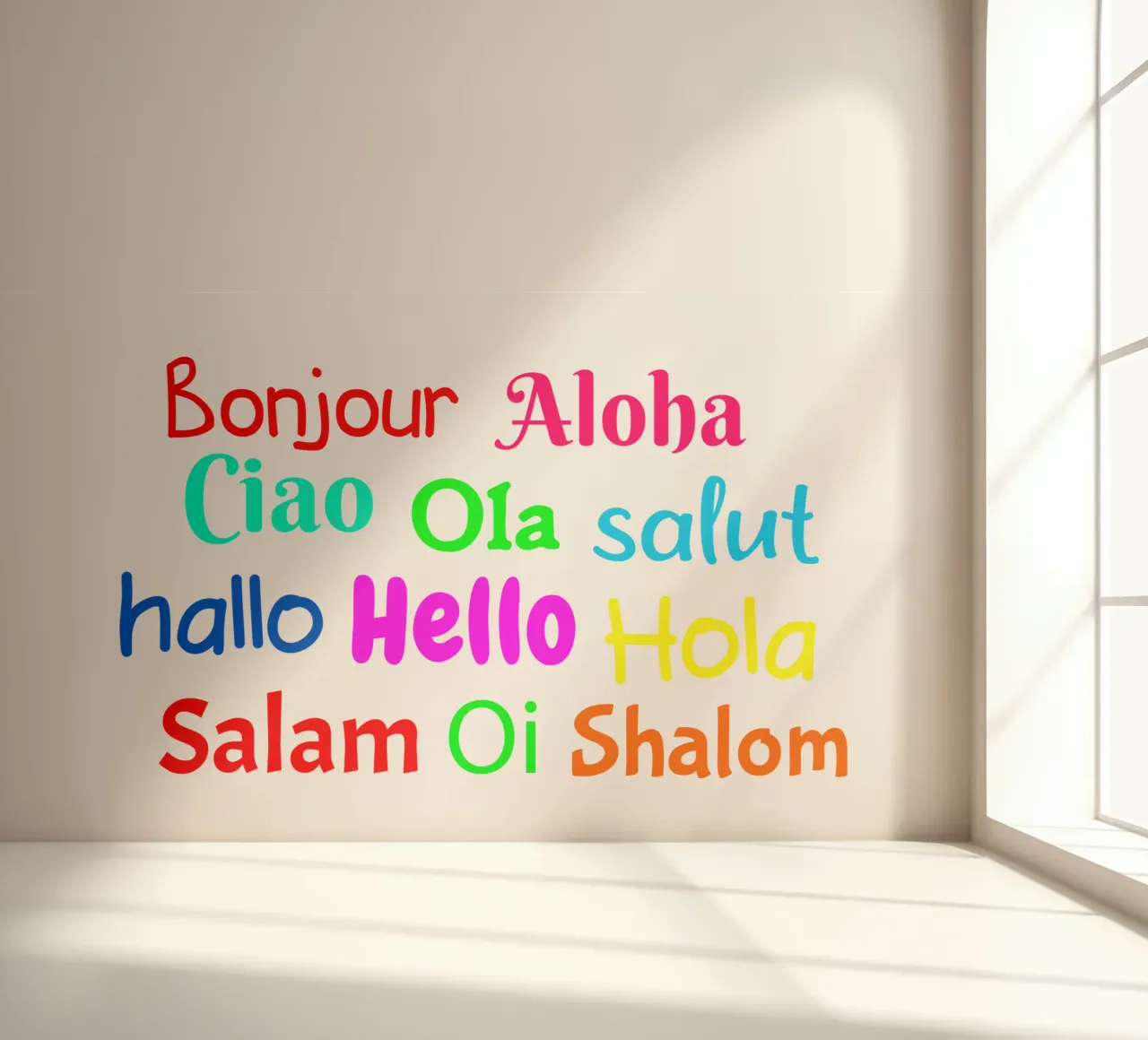 Hello in different languages papel para pared de happieeagle