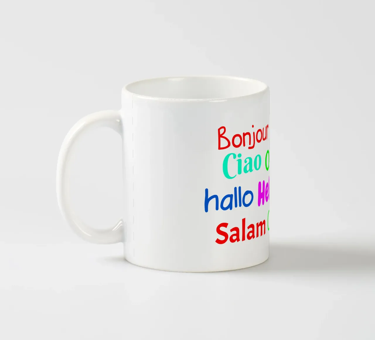 Hello in different languages mug en céramique de happieeagle