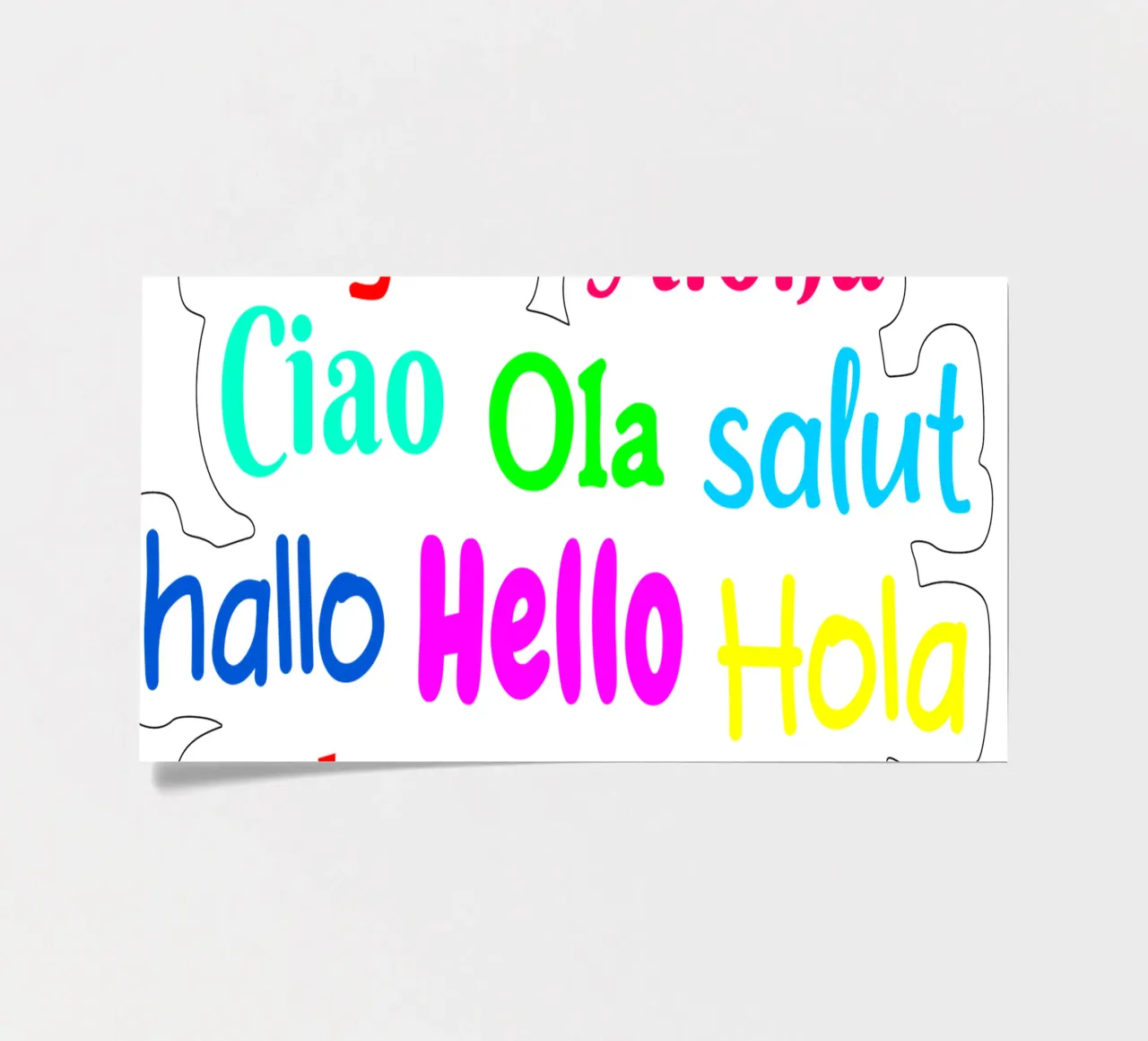 Hello in different languages Stickerbogen von happieeagle