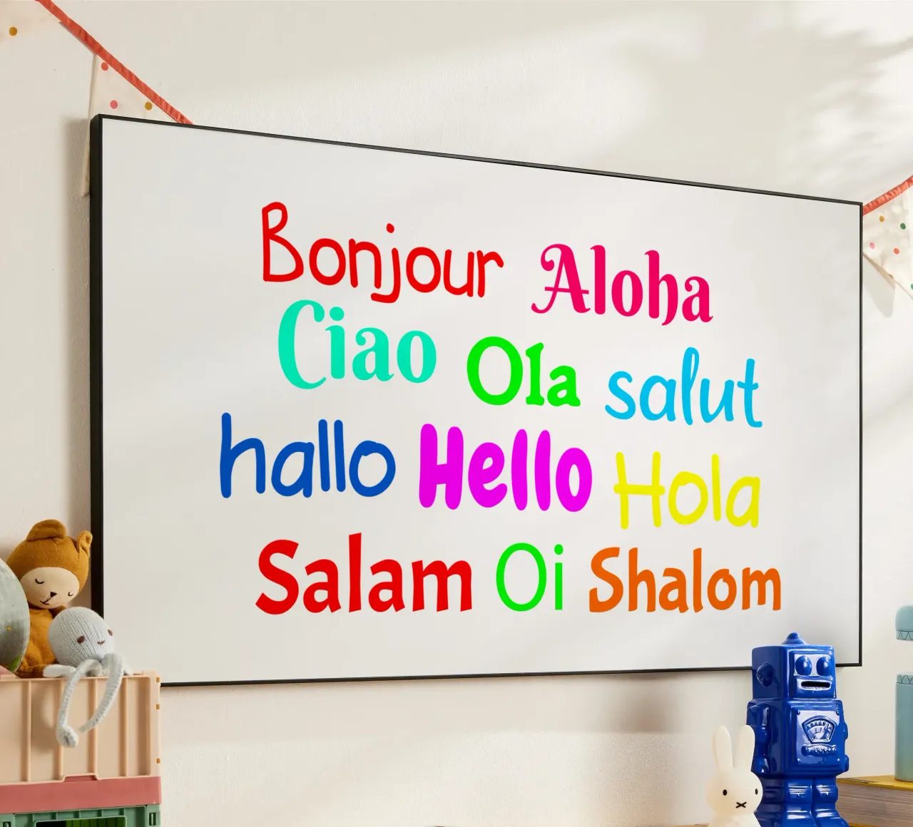 Hello in different languages alluminio dibond da happieeagle