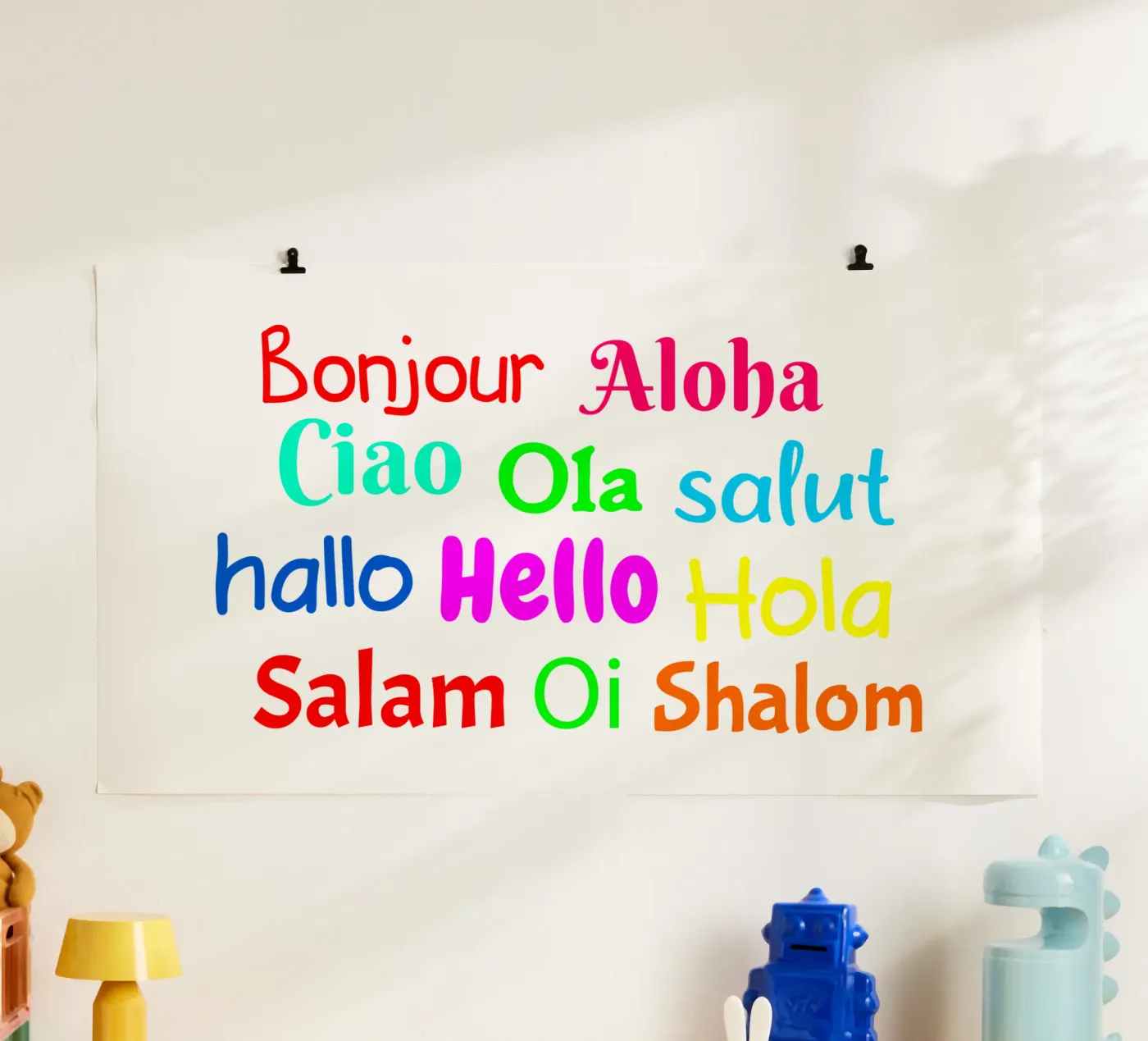 Hello in different languages poster by happieeagle