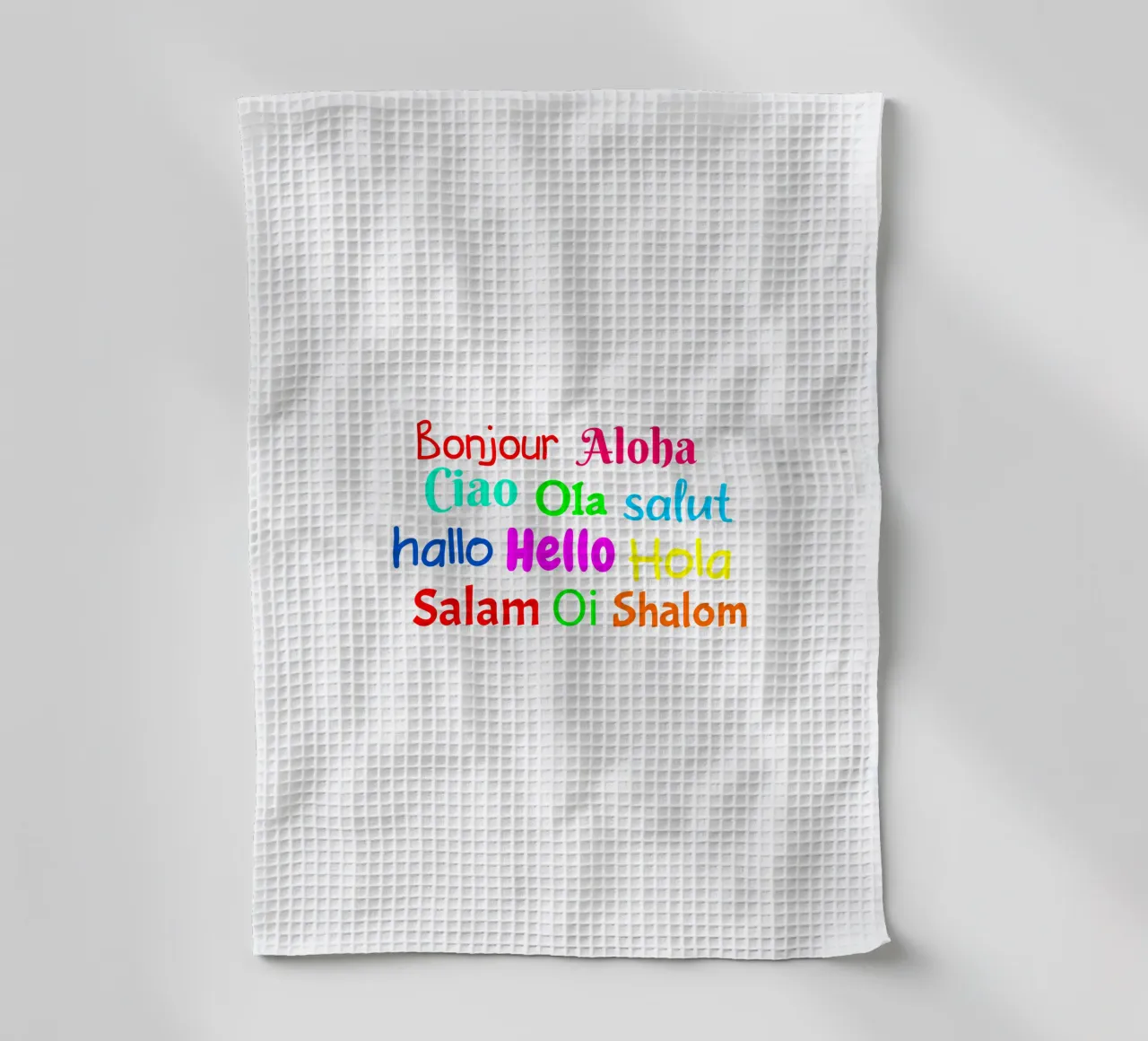 Hello in different languages Geschirrtuch von happieeagle