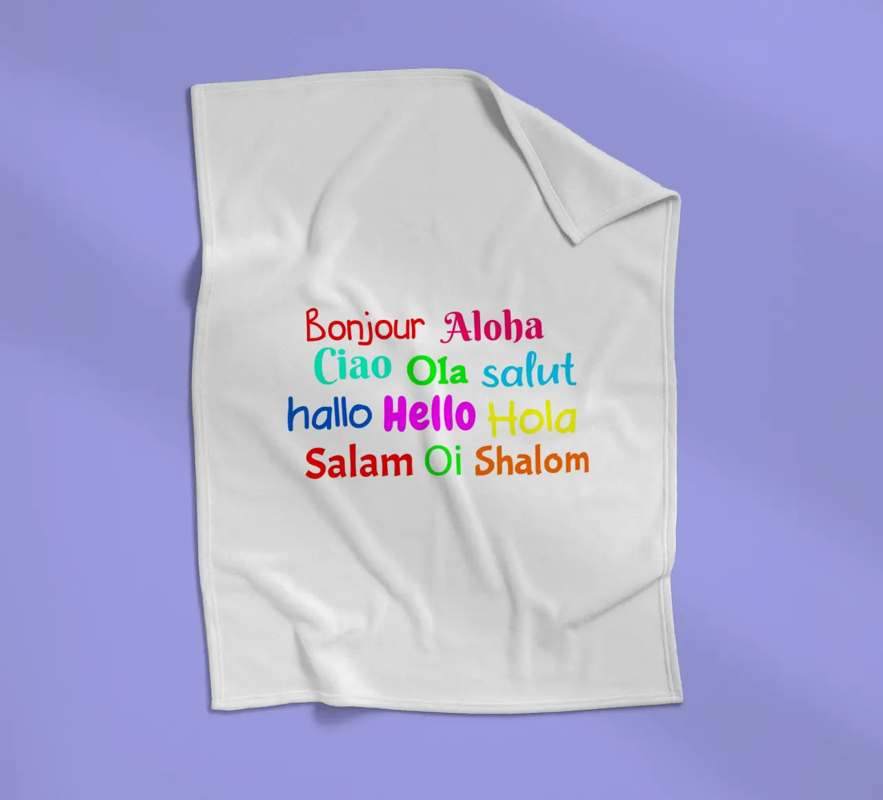 Hello in different languages coperta in pile da happieeagle