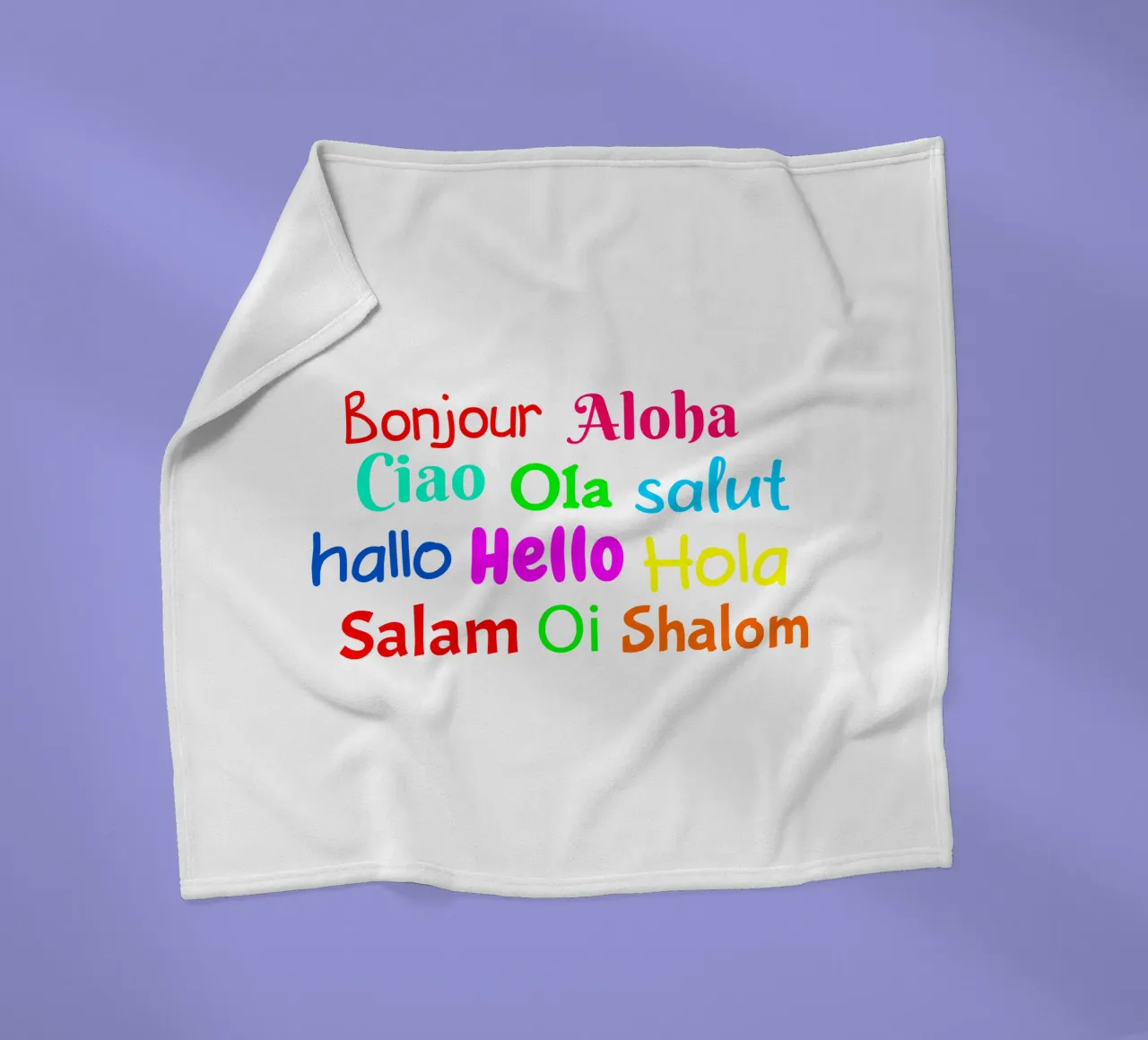 Hello in different languages coperta in pile da happieeagle