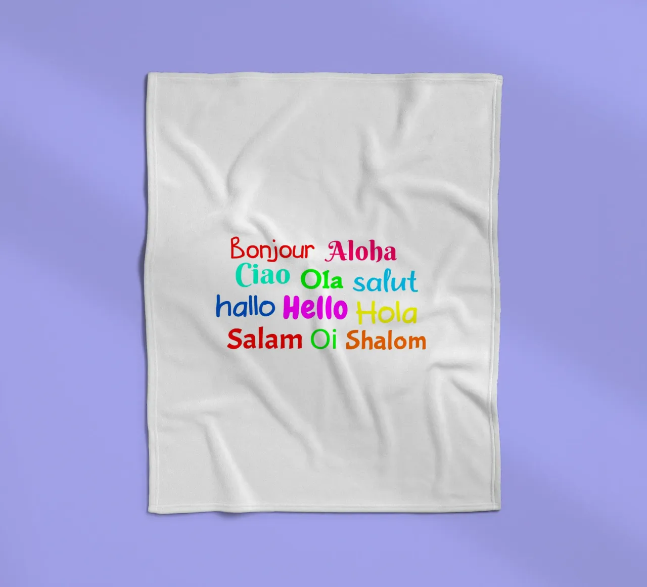 Hello in different languages coperta in pile da happieeagle