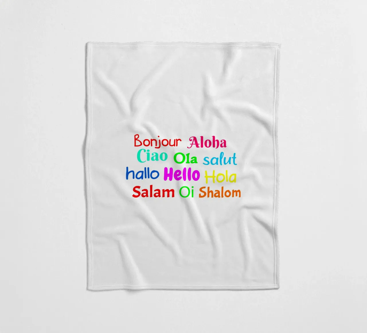 Hello in different languages coperta in pile da happieeagle