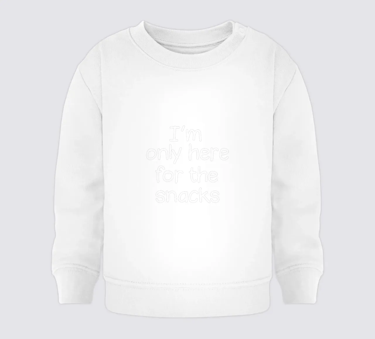 I am only here for the snacks sudadera de bebé de happieeagle