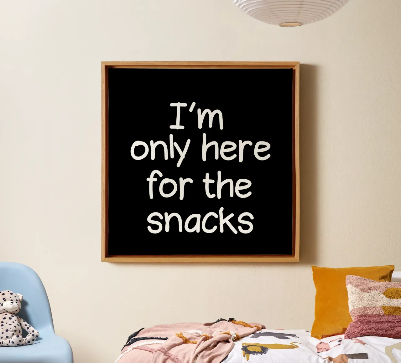 I am only here for the snacks tela con Cornice a cassetta da happieeagle