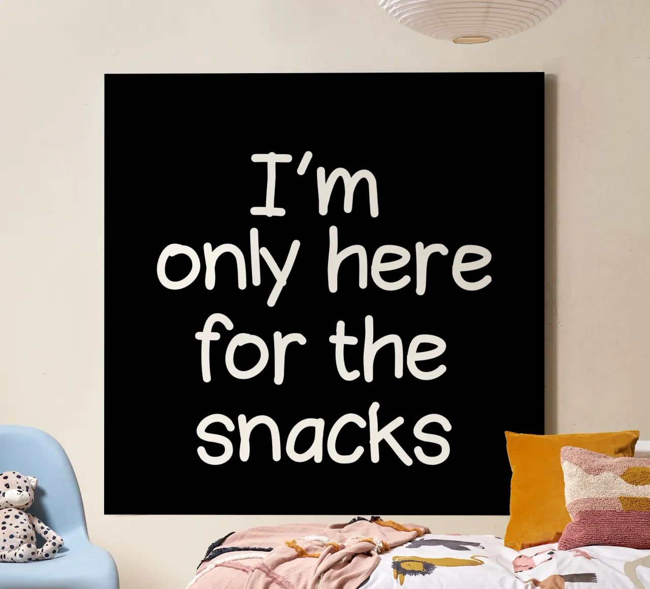I am only here for the snacks tela con Cornice a cassetta da happieeagle