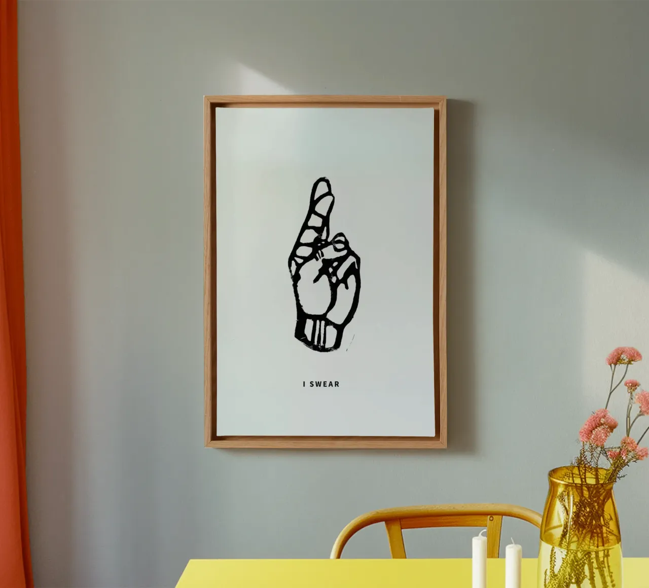I Swear canvas met Baklijst van GIGI ICÔNE