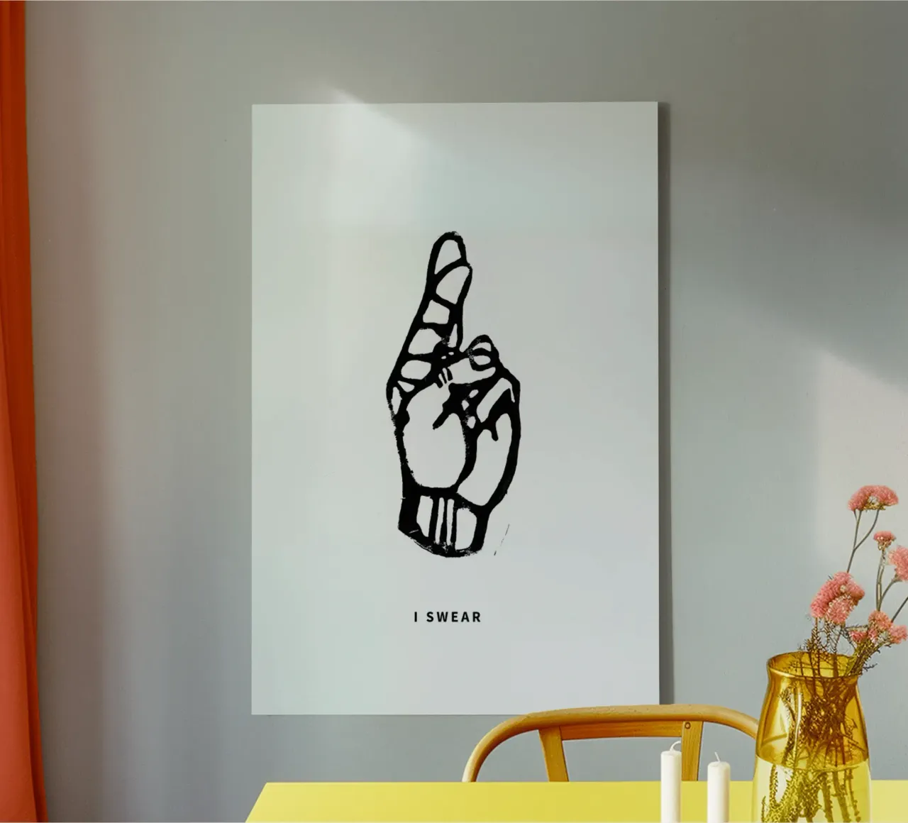 I Swear canvas met Baklijst van GIGI ICÔNE
