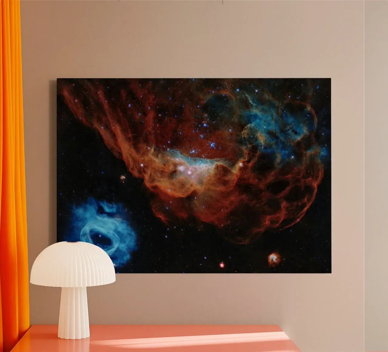 hubble telescope high definition photography canvas with Floater frame by 🎁 ARTVI-SHOP