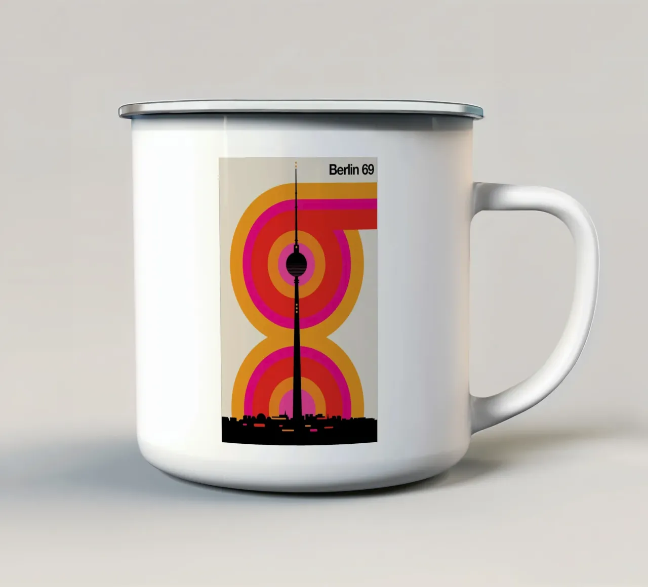 Berlin 69 tazza in smalto da Bo Lundberg