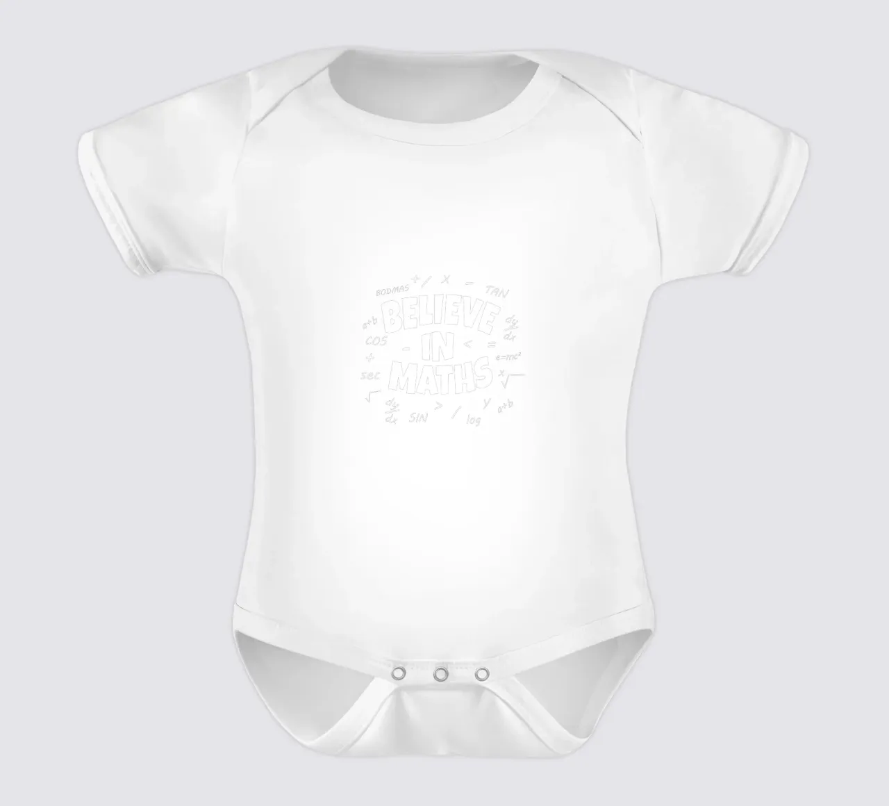 Believe in maths body neonato maniche corte da happieeagle