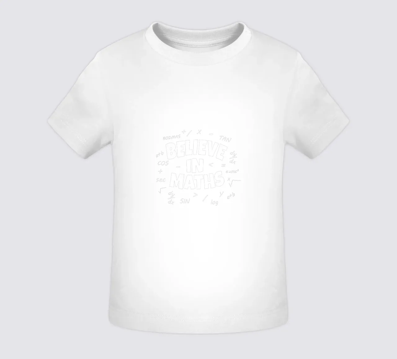Believe in maths maglietta neonato da happieeagle