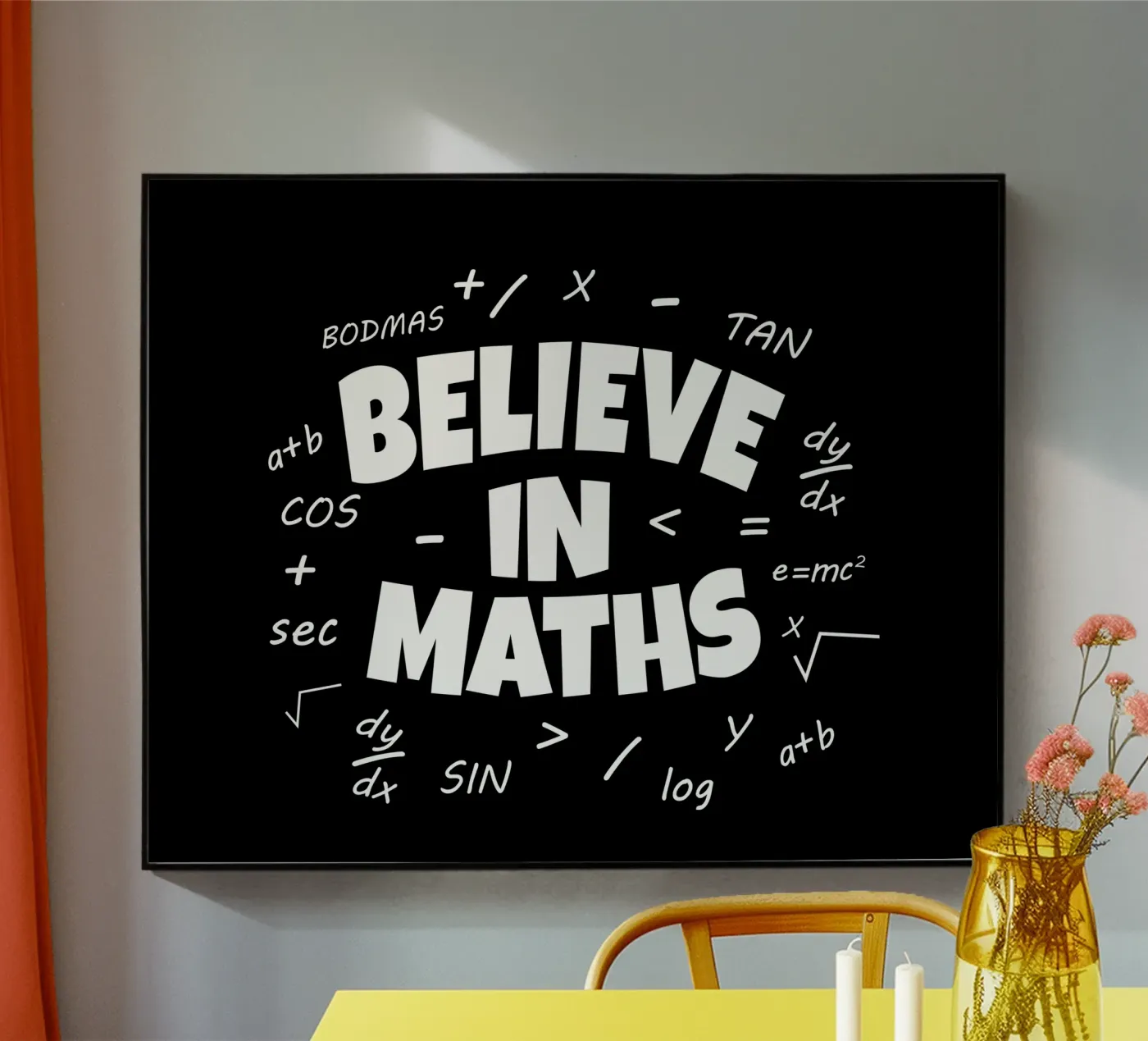 Believe in maths Acryl-Glas von happieeagle
