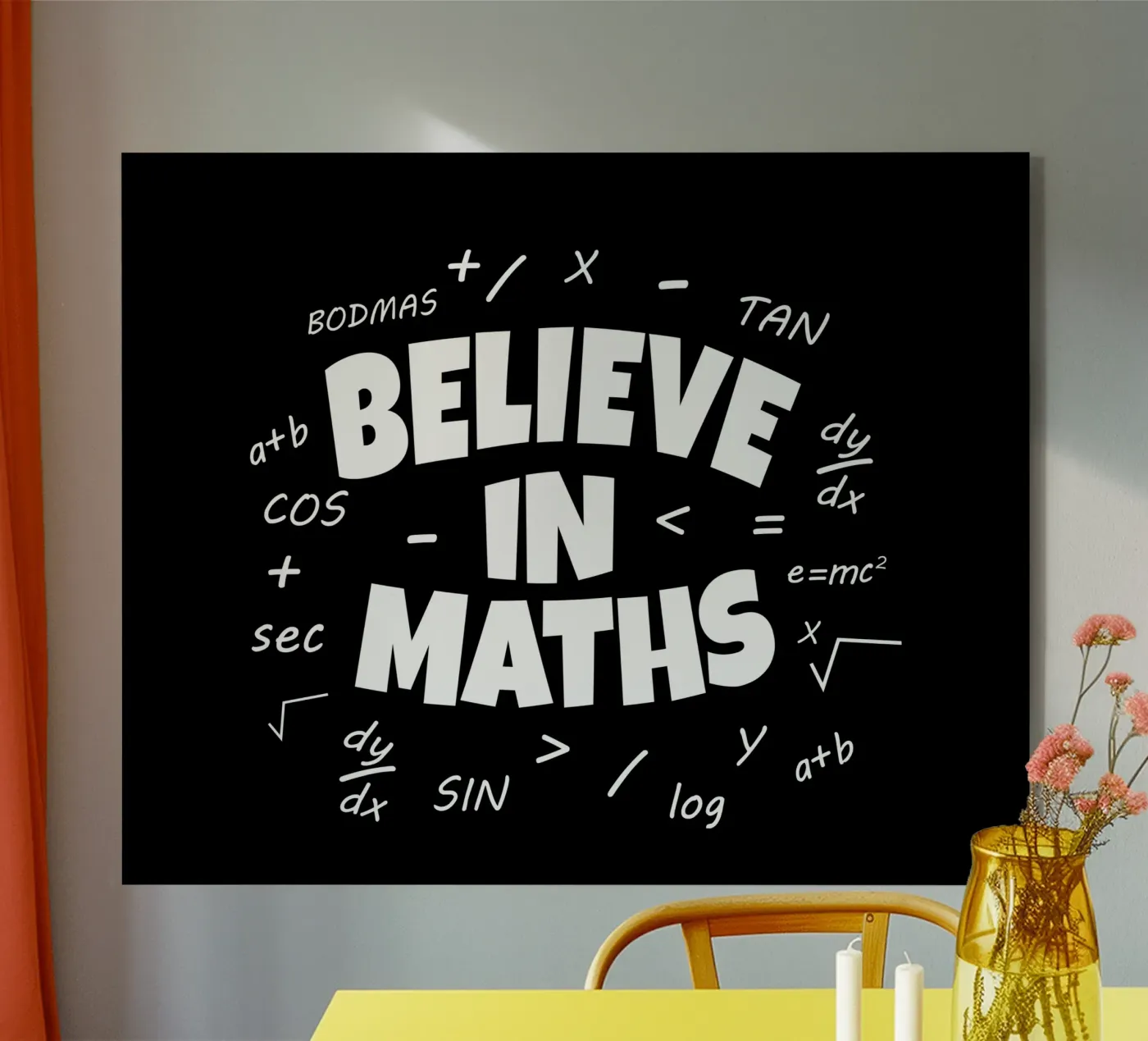Believe in maths Acryl-Glas von happieeagle