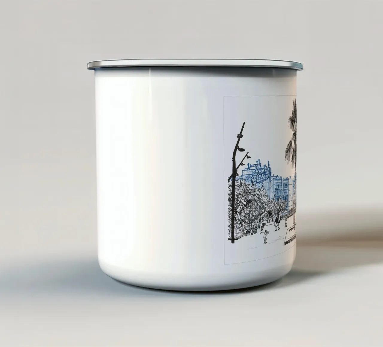 Il buco della vergogna tazza in smalto da Asobōze