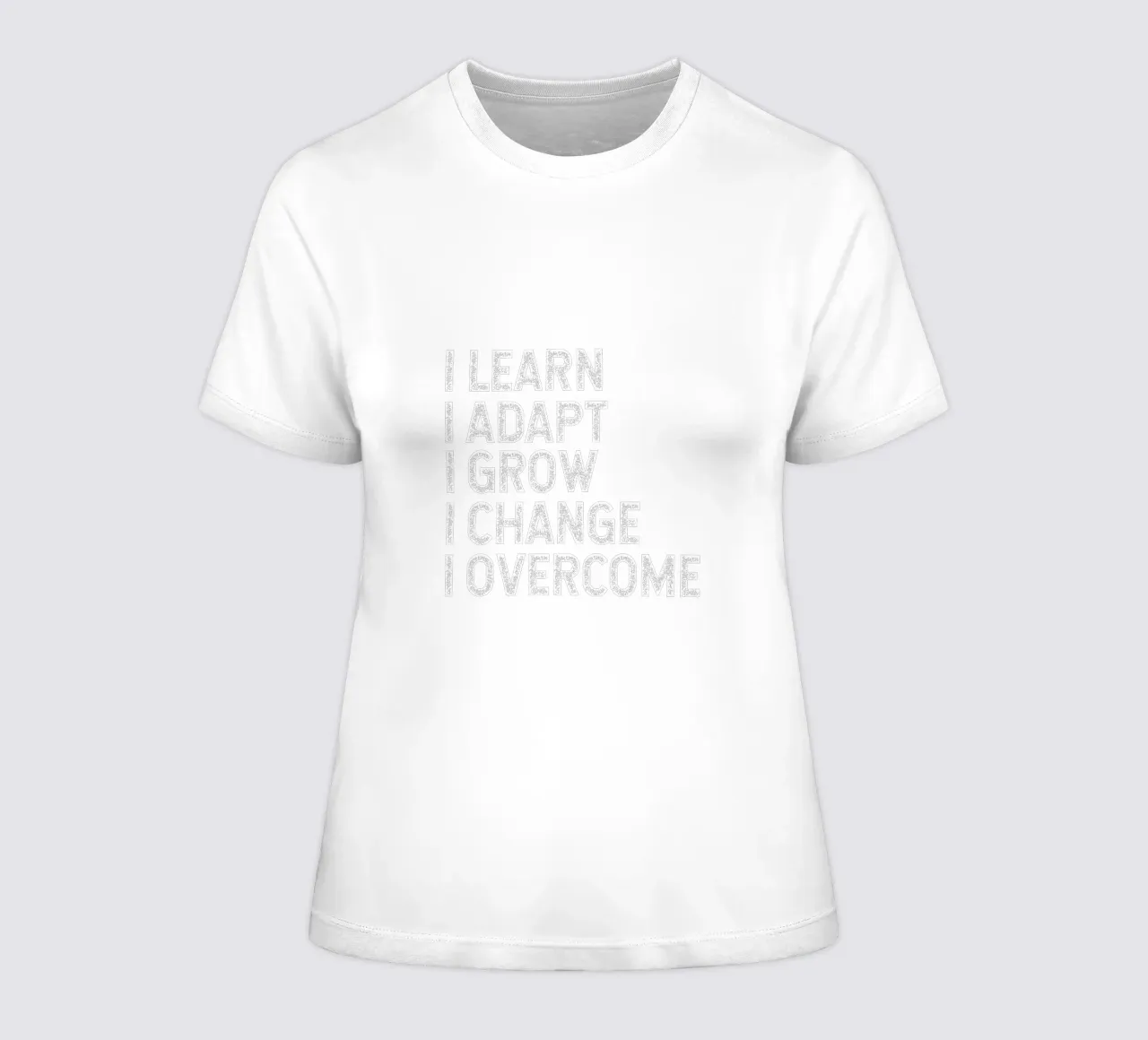 I learn. I adapt. I grow. I change. I overcome. t-shirt da donna da happieeagle