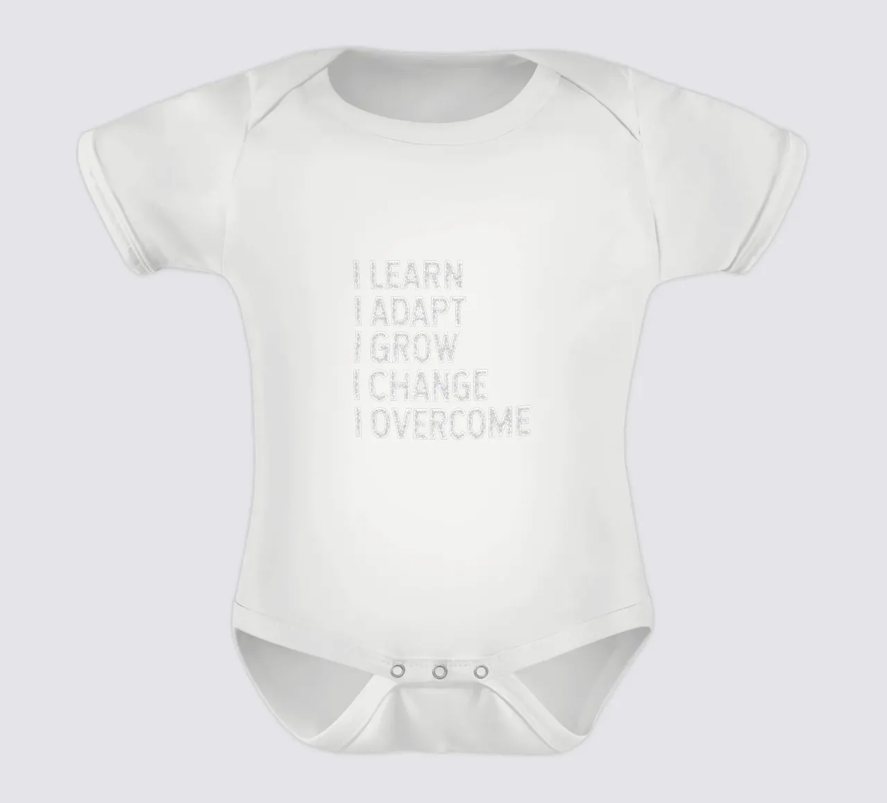 I learn. I adapt. I grow. I change. I overcome. Kurzarm Babybody von happieeagle