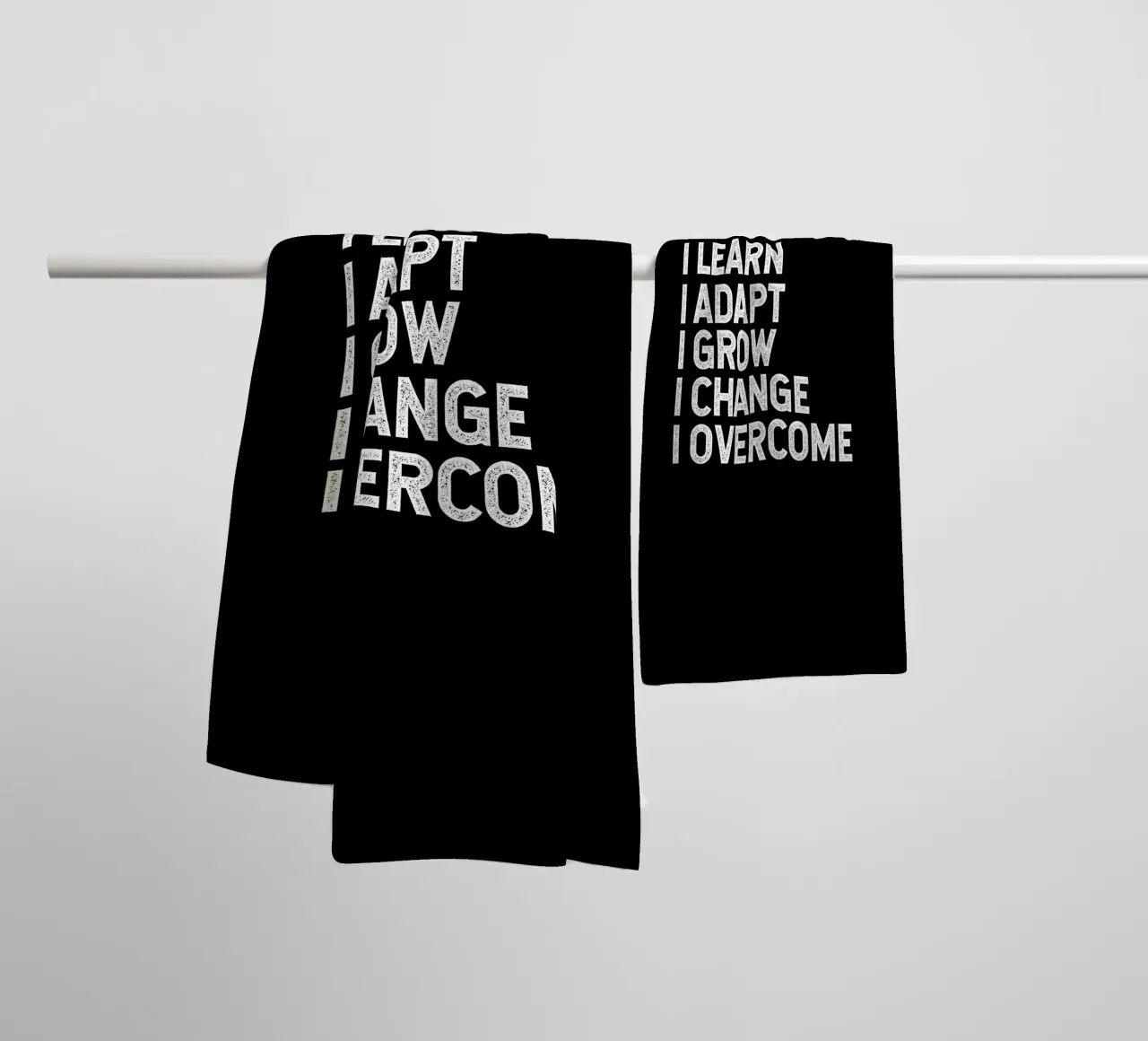 I learn. I adapt. I grow. I change. I overcome. towel by happieeagle