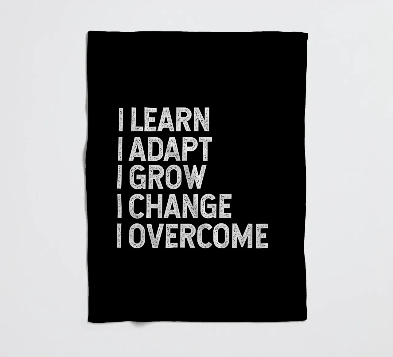 I learn. I adapt. I grow. I change. I overcome. coperta in pile da happieeagle