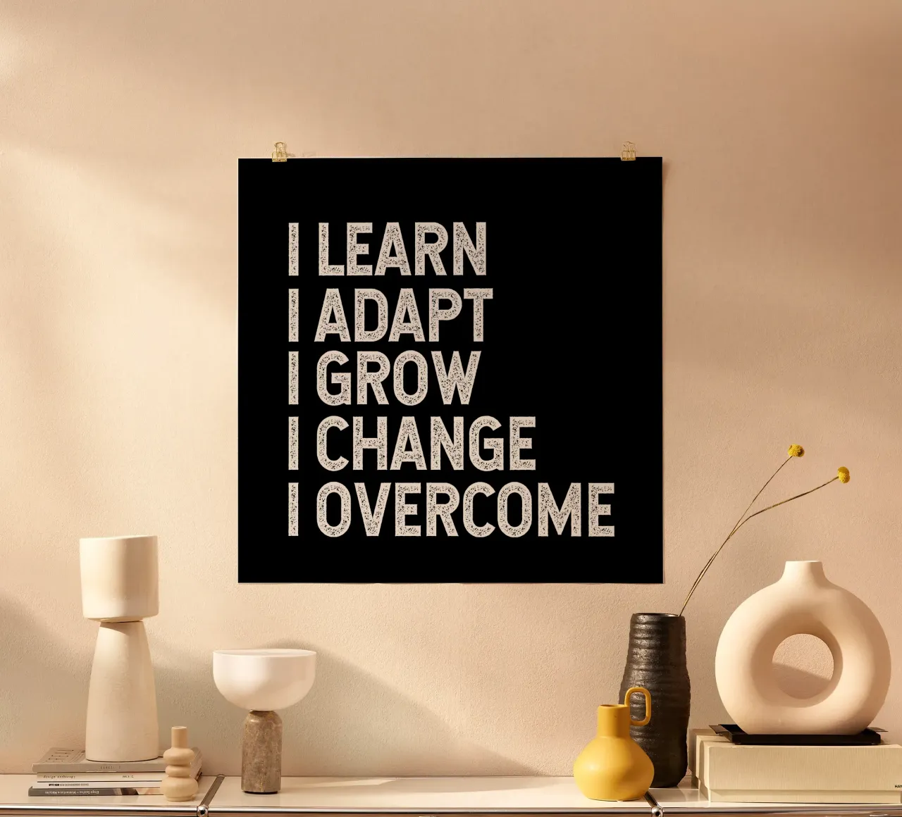 I learn. I adapt. I grow. I change. I overcome. carta hahnemühle da happieeagle