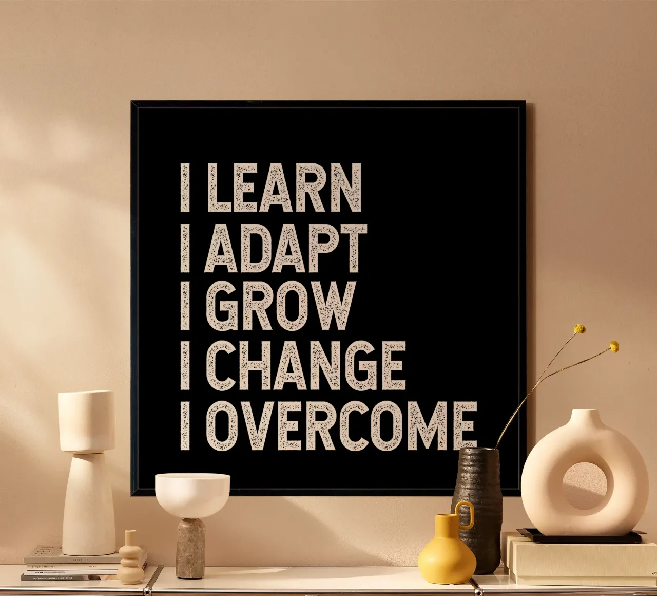 I learn. I adapt. I grow. I change. I overcome. carta hahnemühle da happieeagle