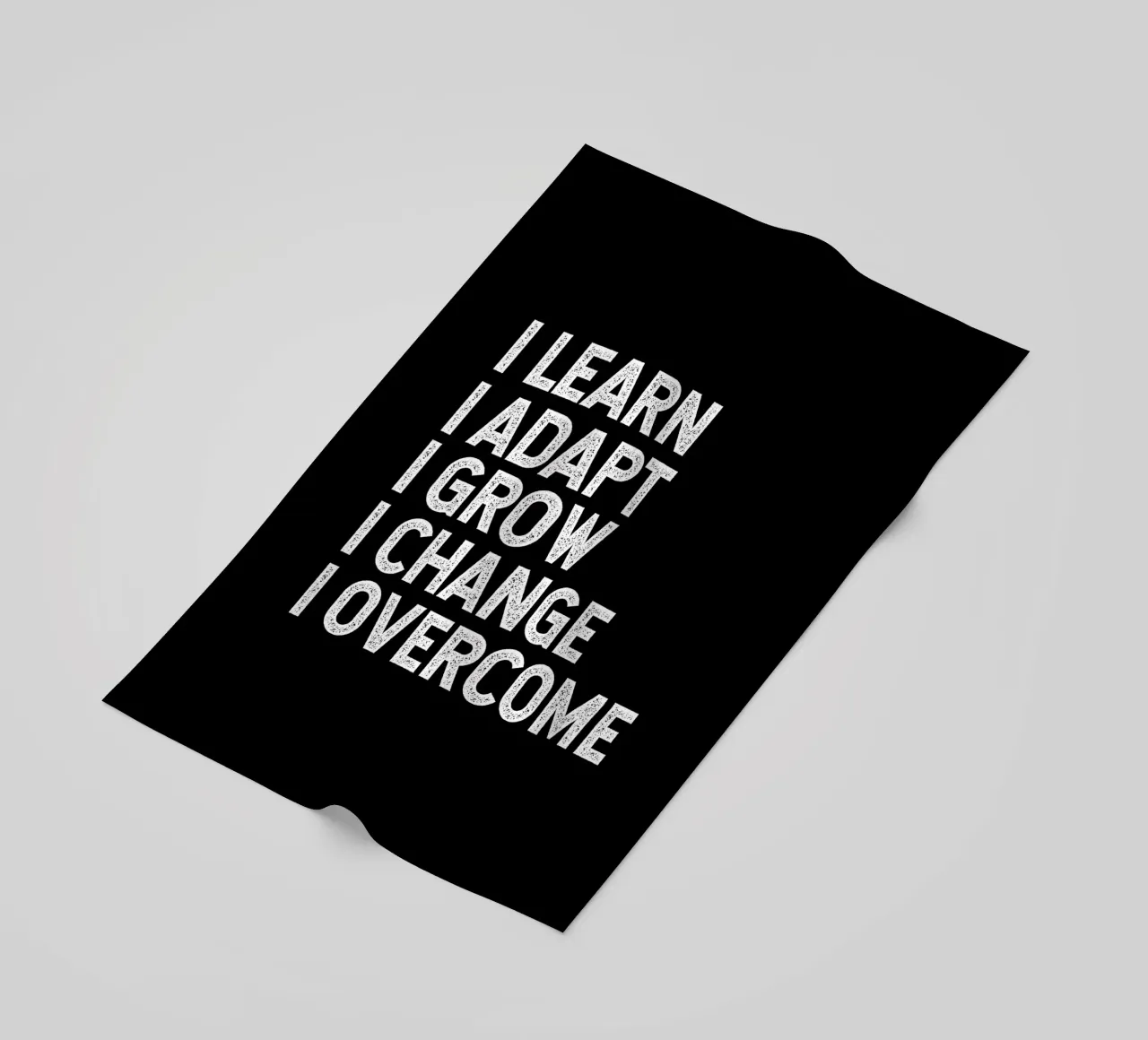 I learn. I adapt. I grow. I change. I overcome. Strandtuch von happieeagle